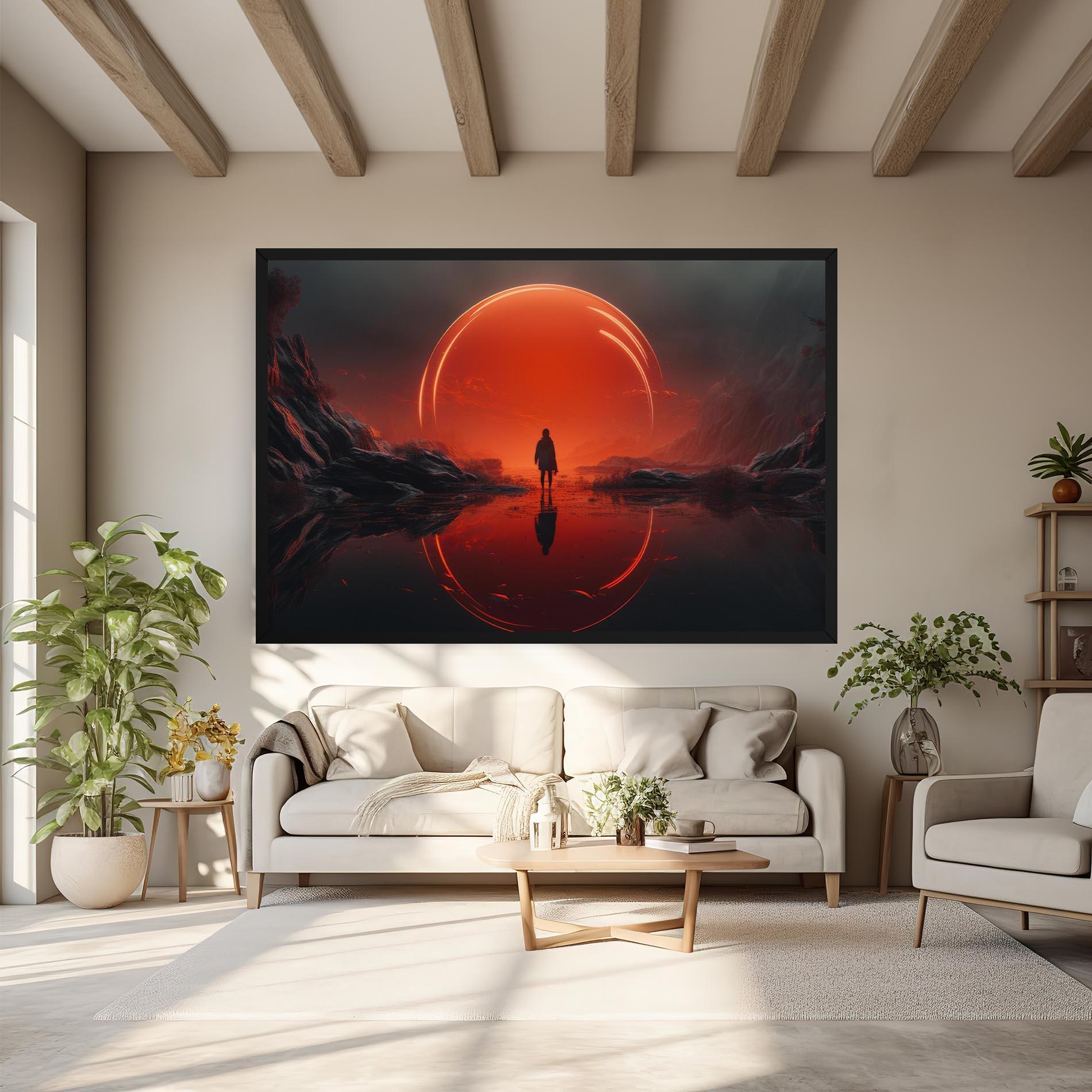 Leinwandbild Man Orange Orb mockup 6
