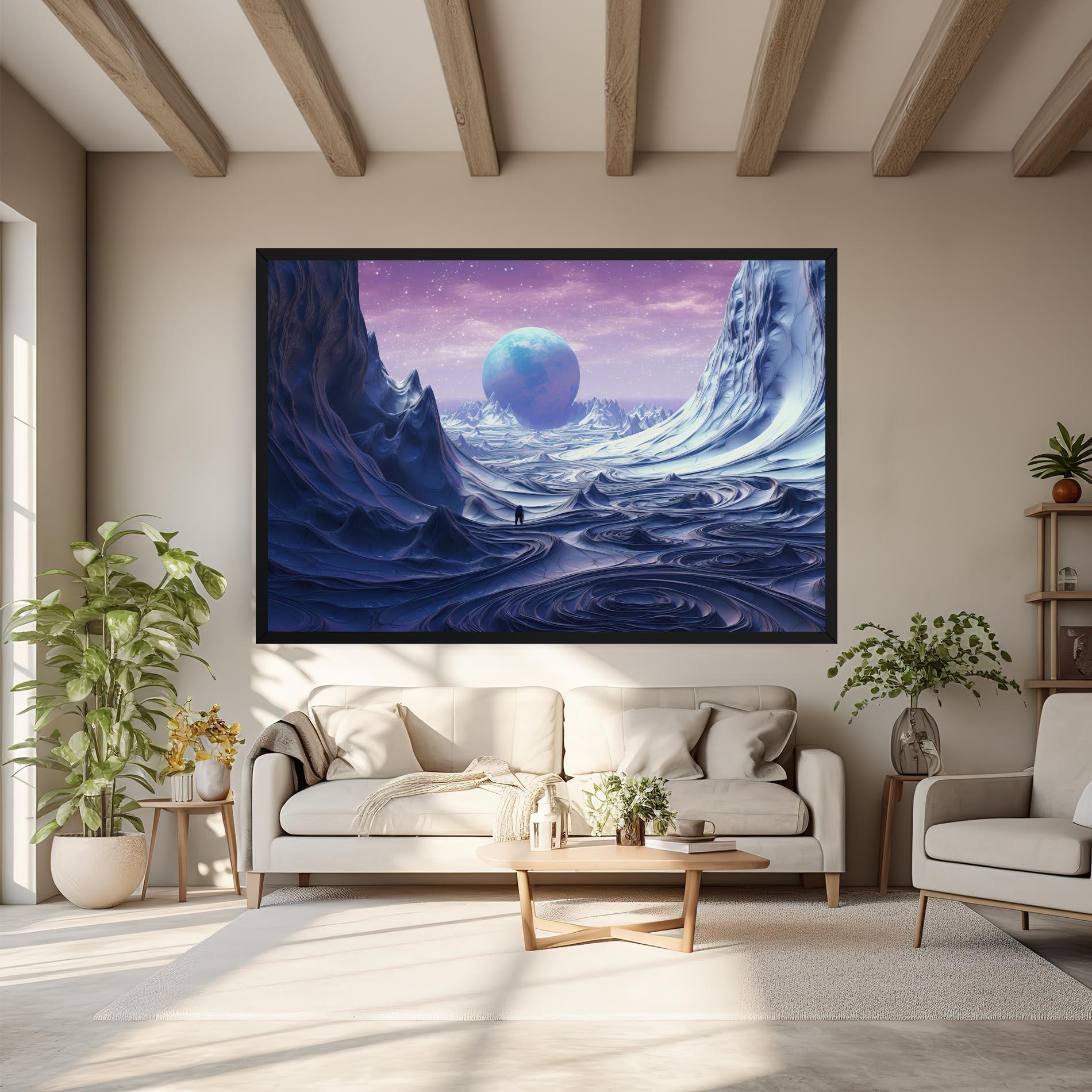 Leinwandbild Snowy Landscape Art mockup 6