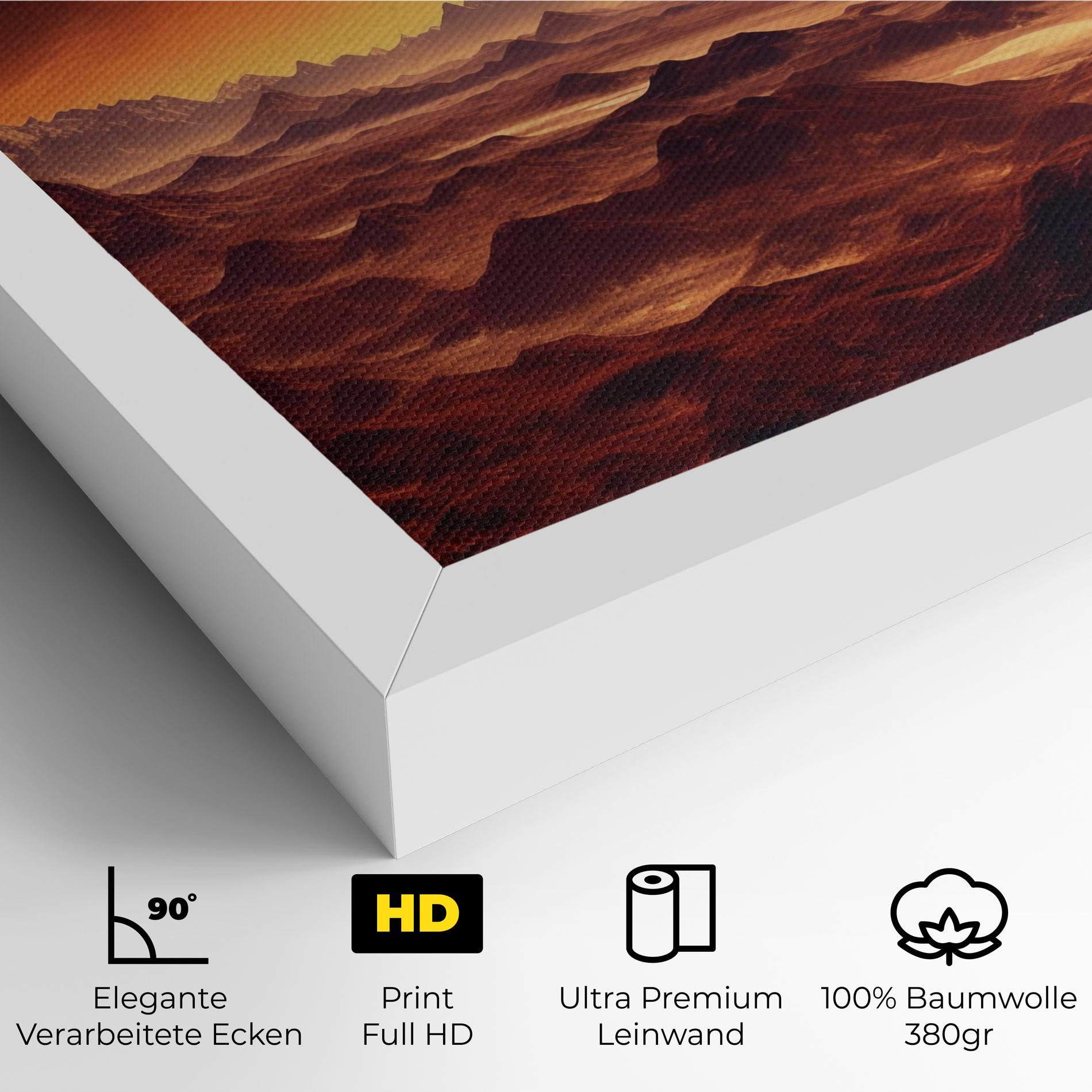 Leinwandbild Fiery Orange Sunset mockup 4