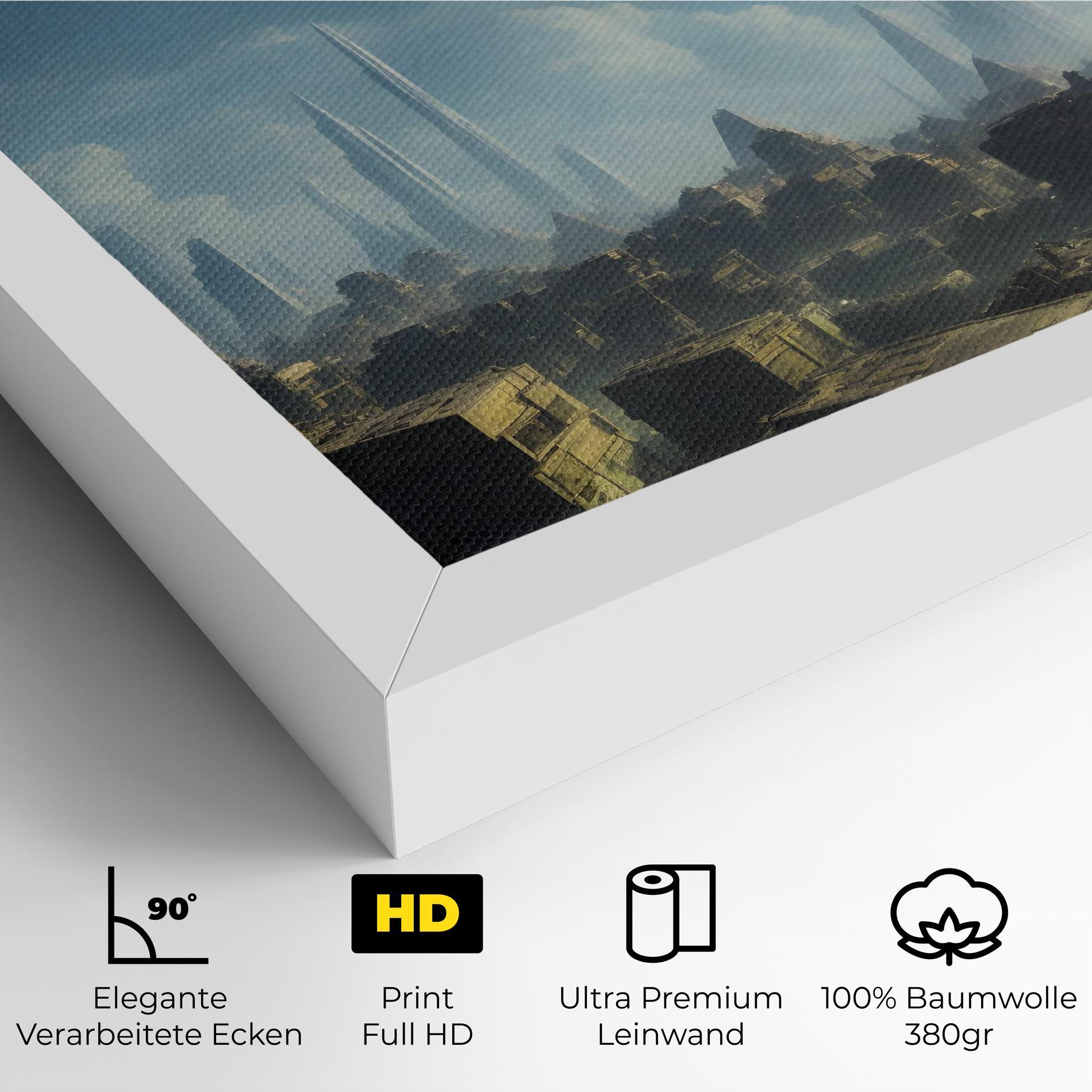 Leinwandbild Flying Piramids mockup 4