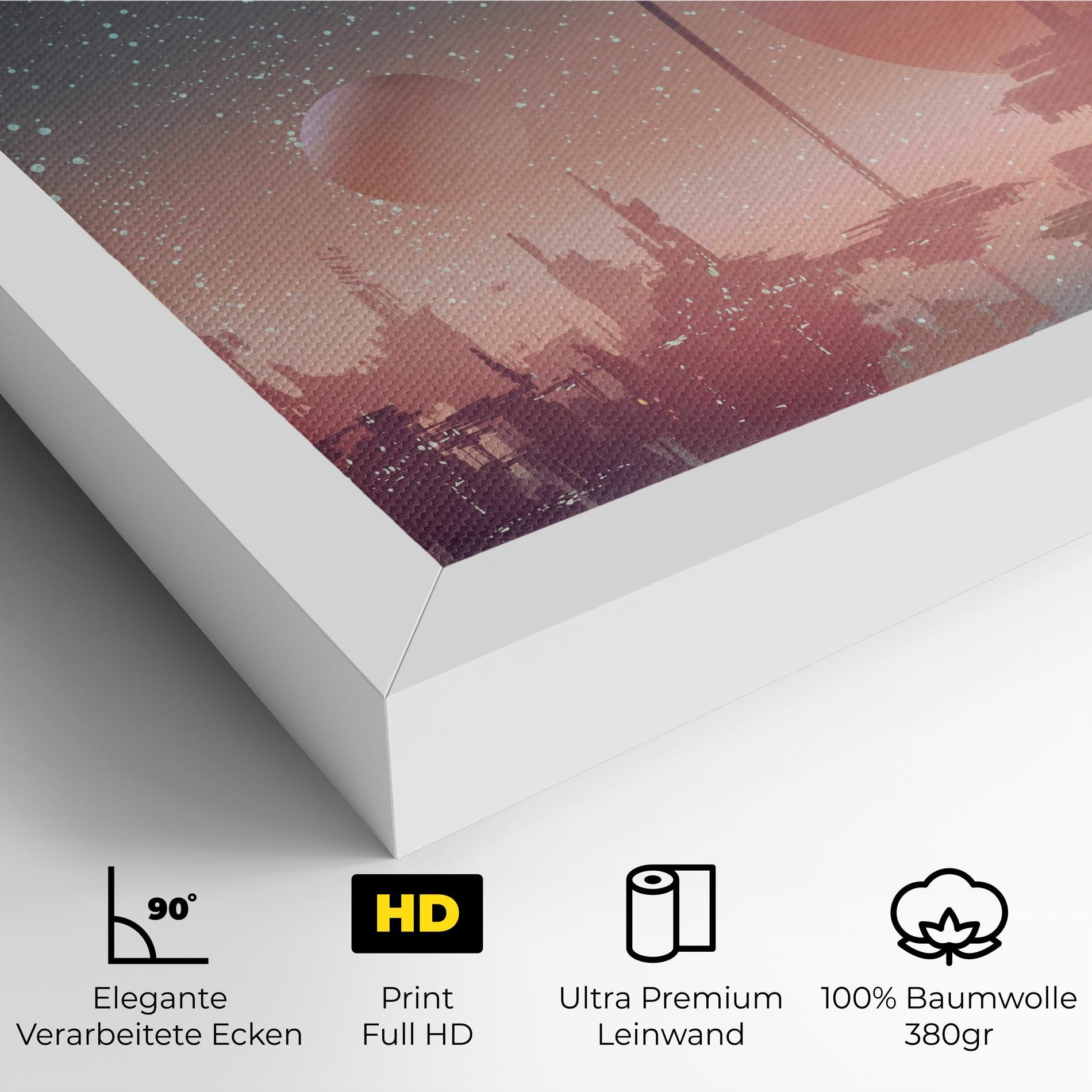 Leinwandbild Futuristic Alien Buildings mockup 4