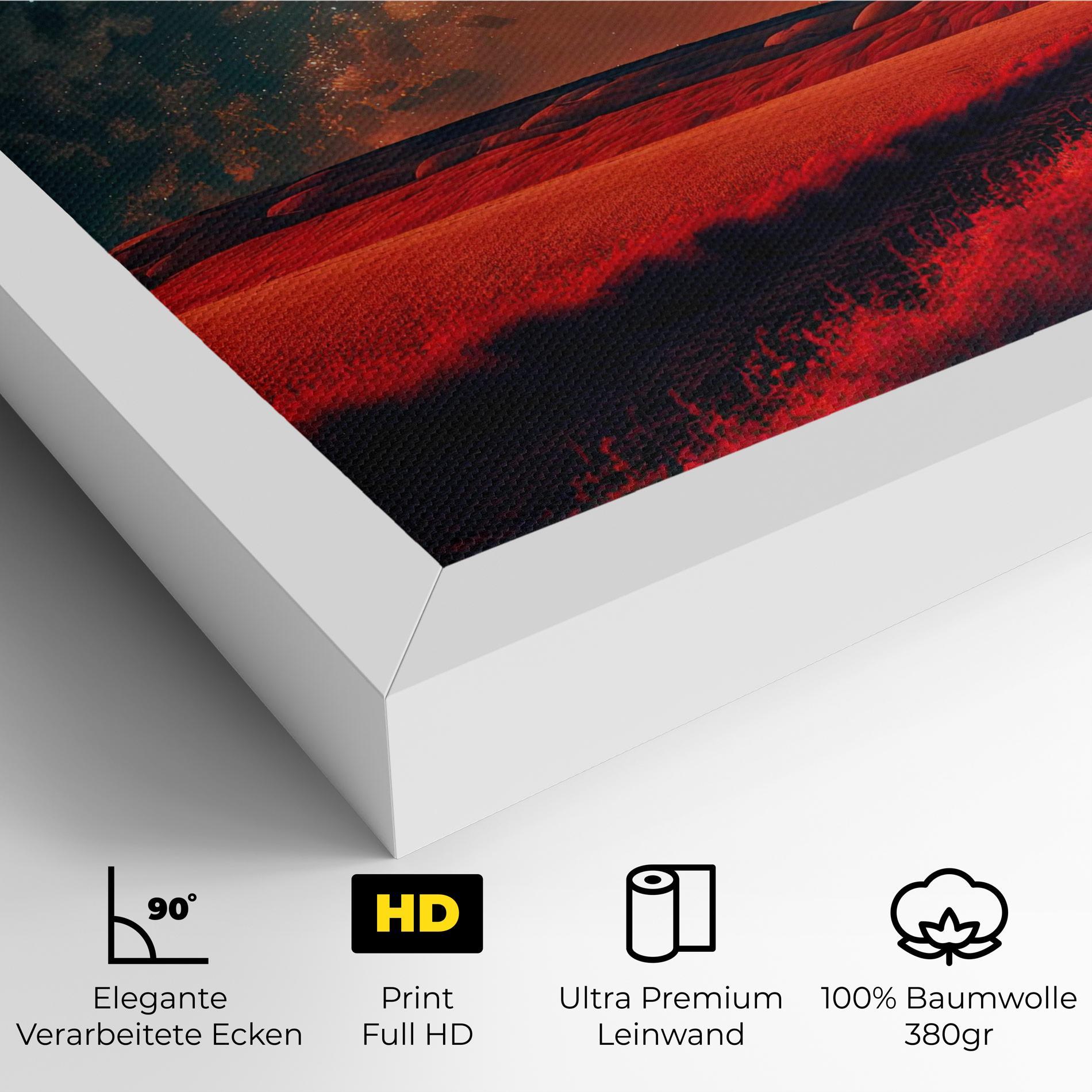 Leinwandbild Huge Red Moon mockup 4