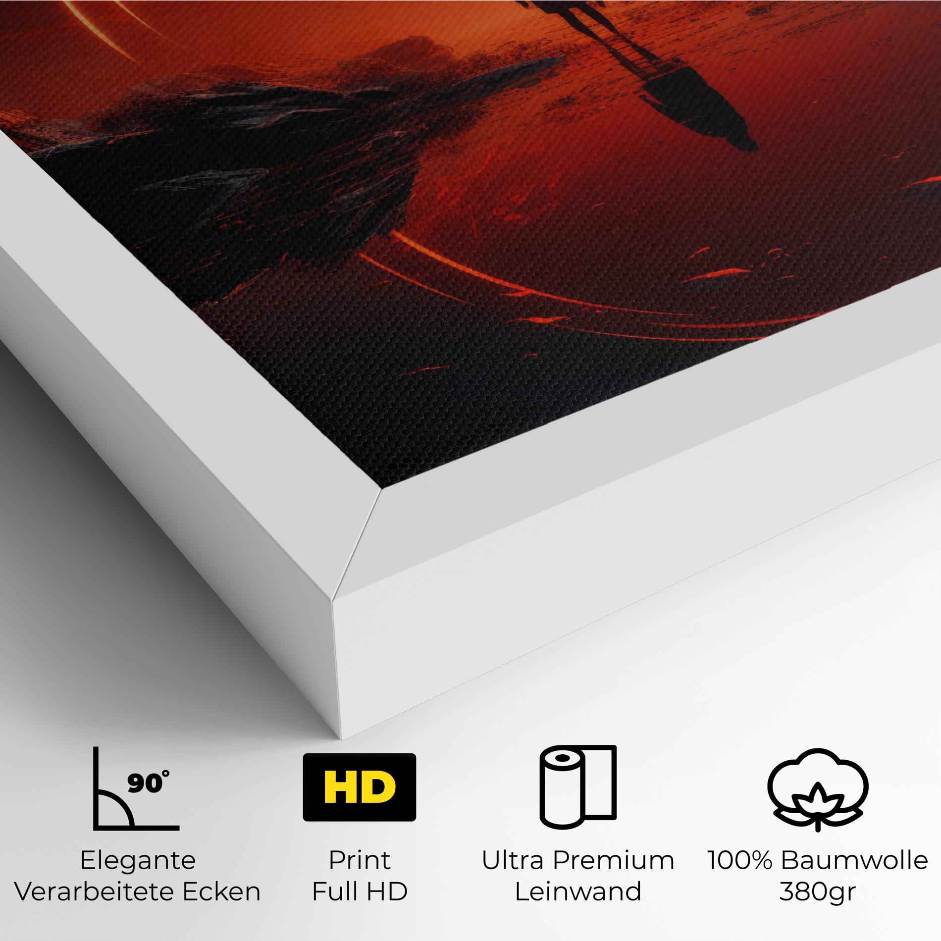 Leinwandbild Man Orange Orb mockup 4