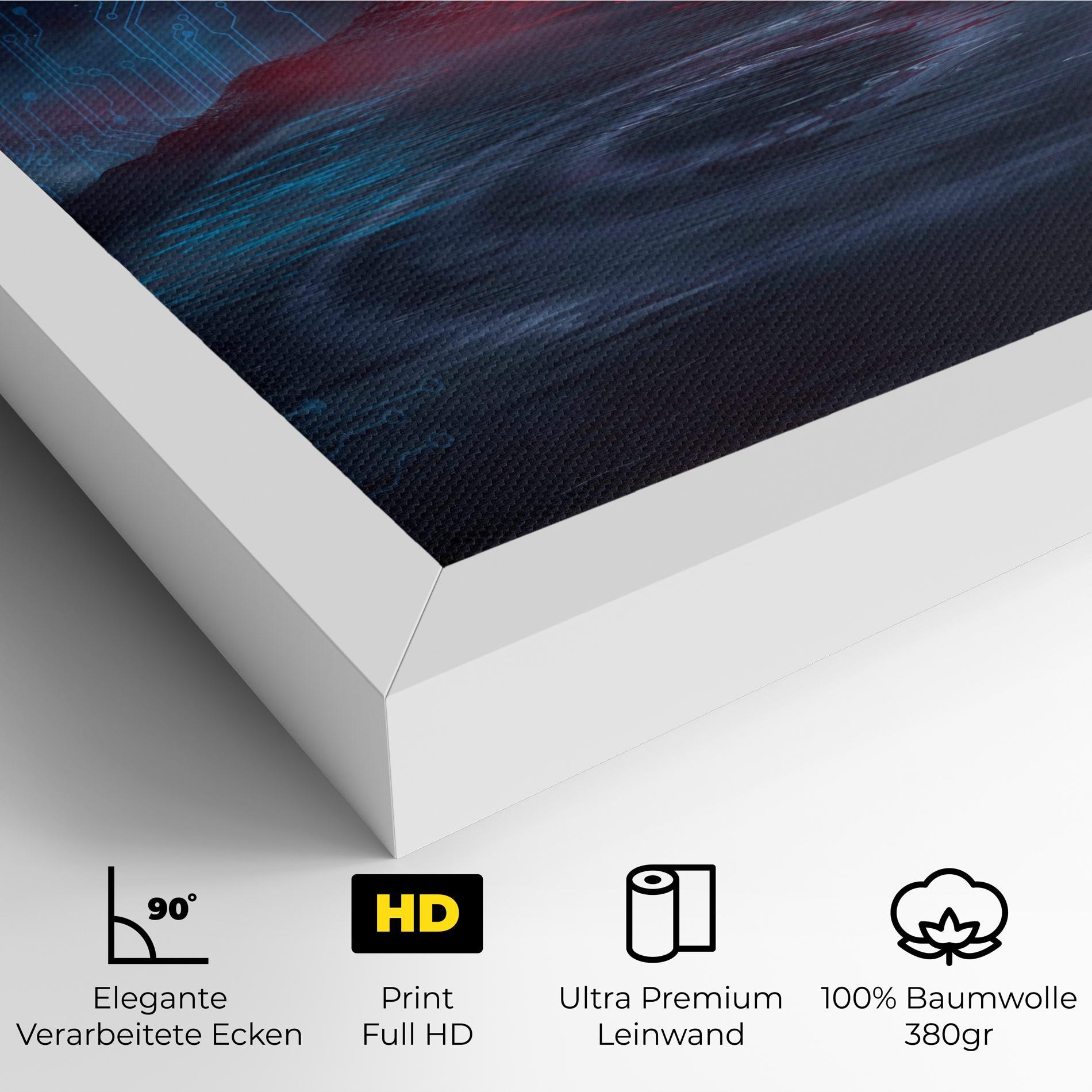 Leinwandbild Neon Space Galaxy mockup 4