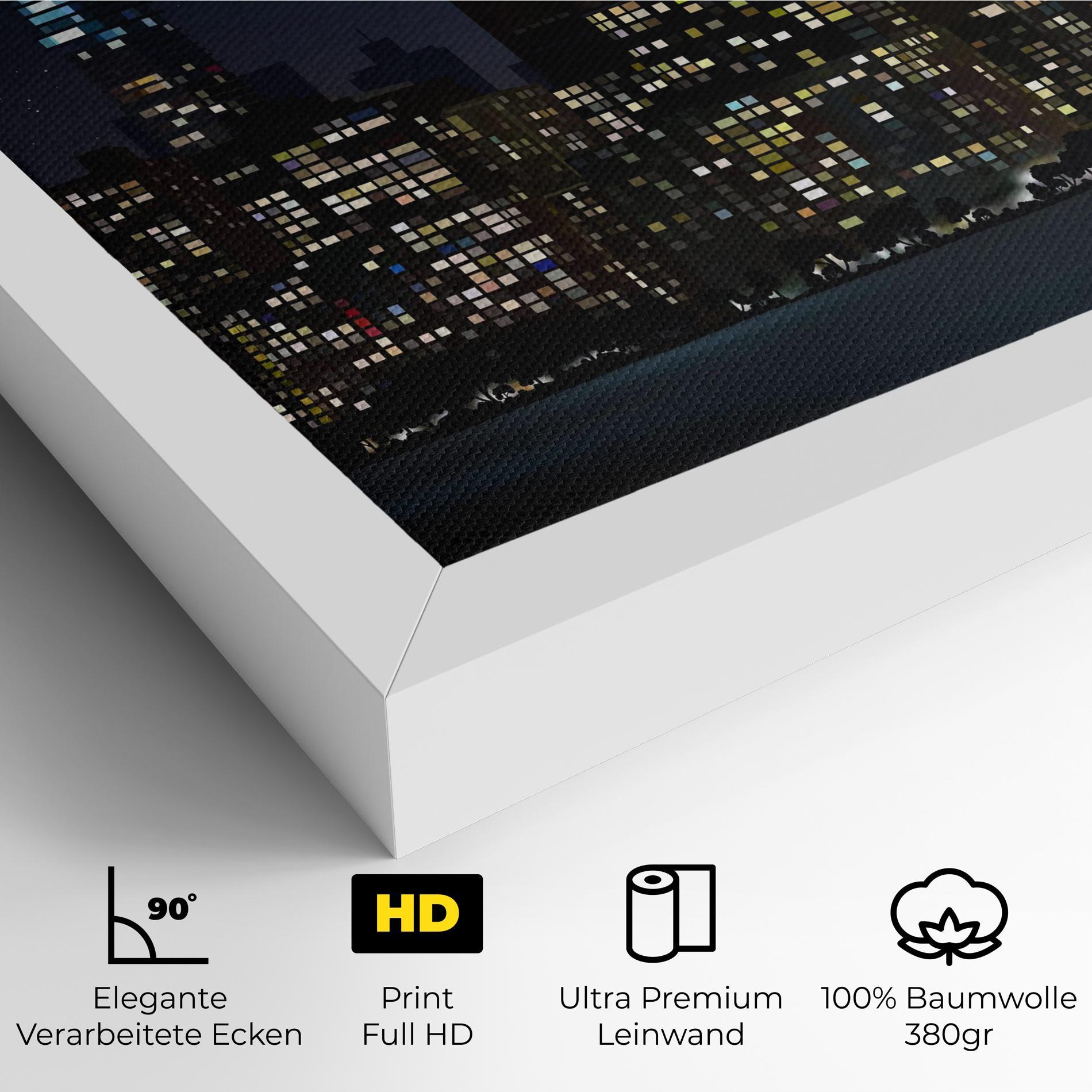 Leinwandbild Urban City Night mockup 4