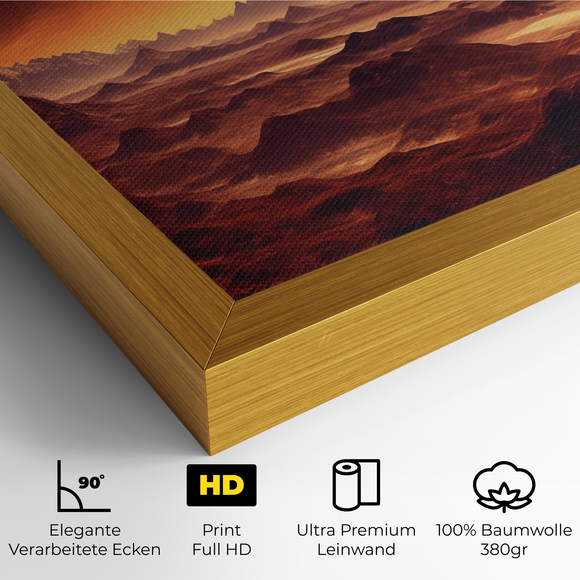 Leinwandbild Fiery Orange Sunset mockup 4