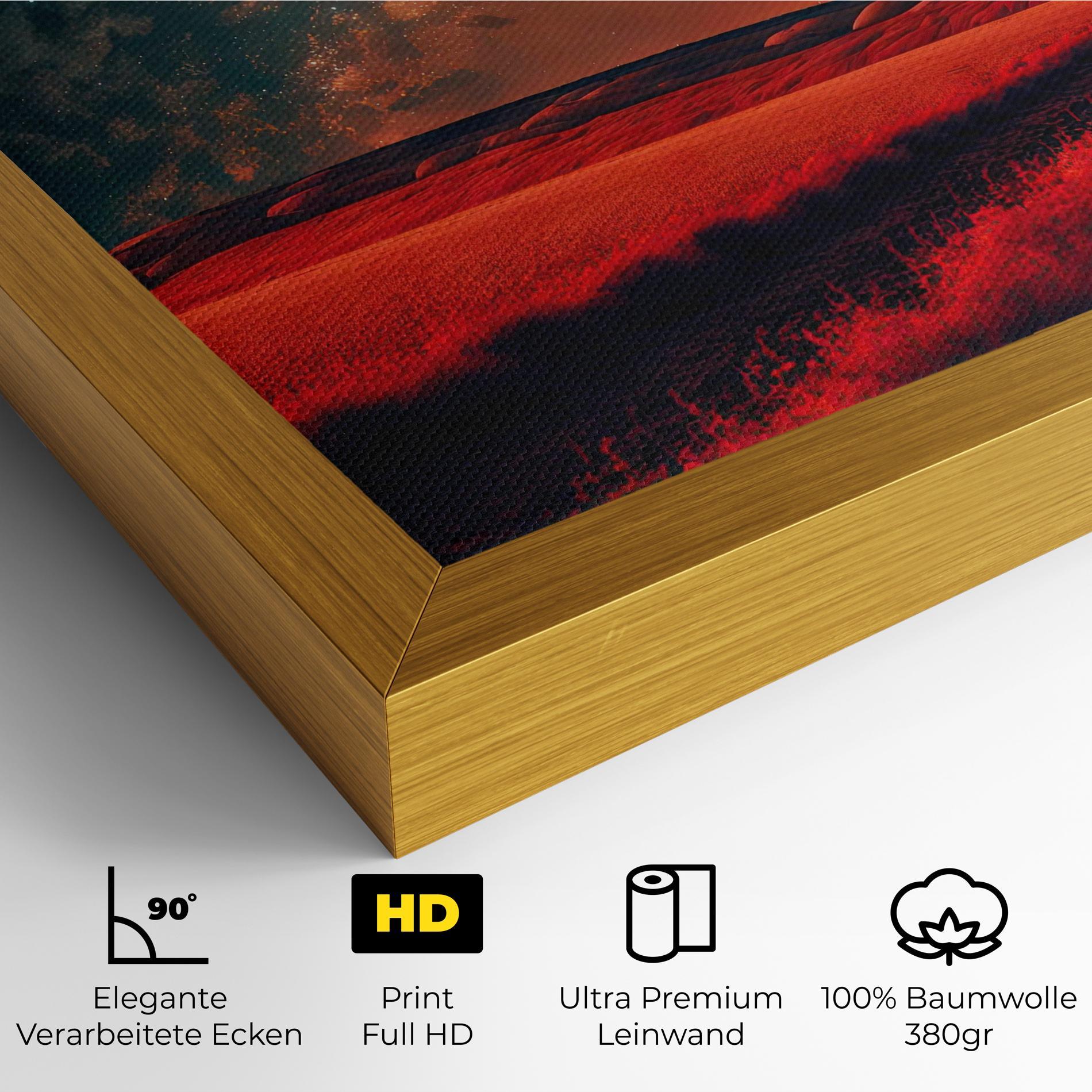 Leinwandbild Huge Red Moon mockup 4