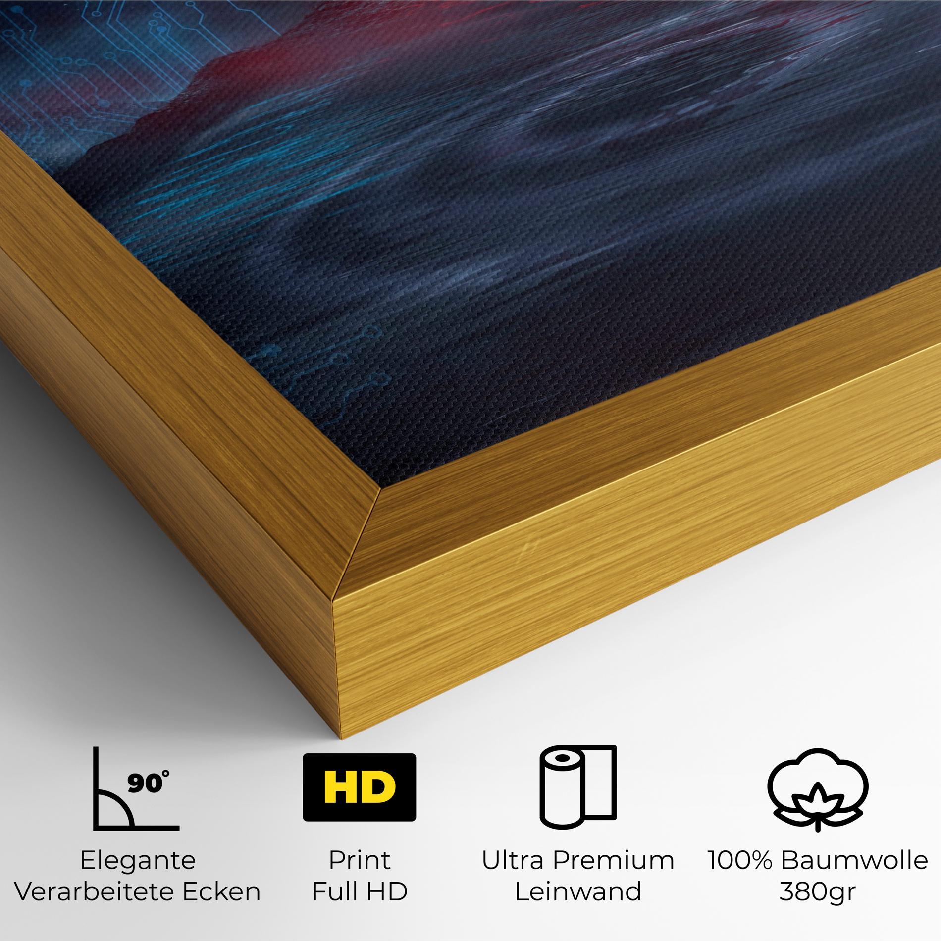 Leinwandbild Neon Space Galaxy mockup 4