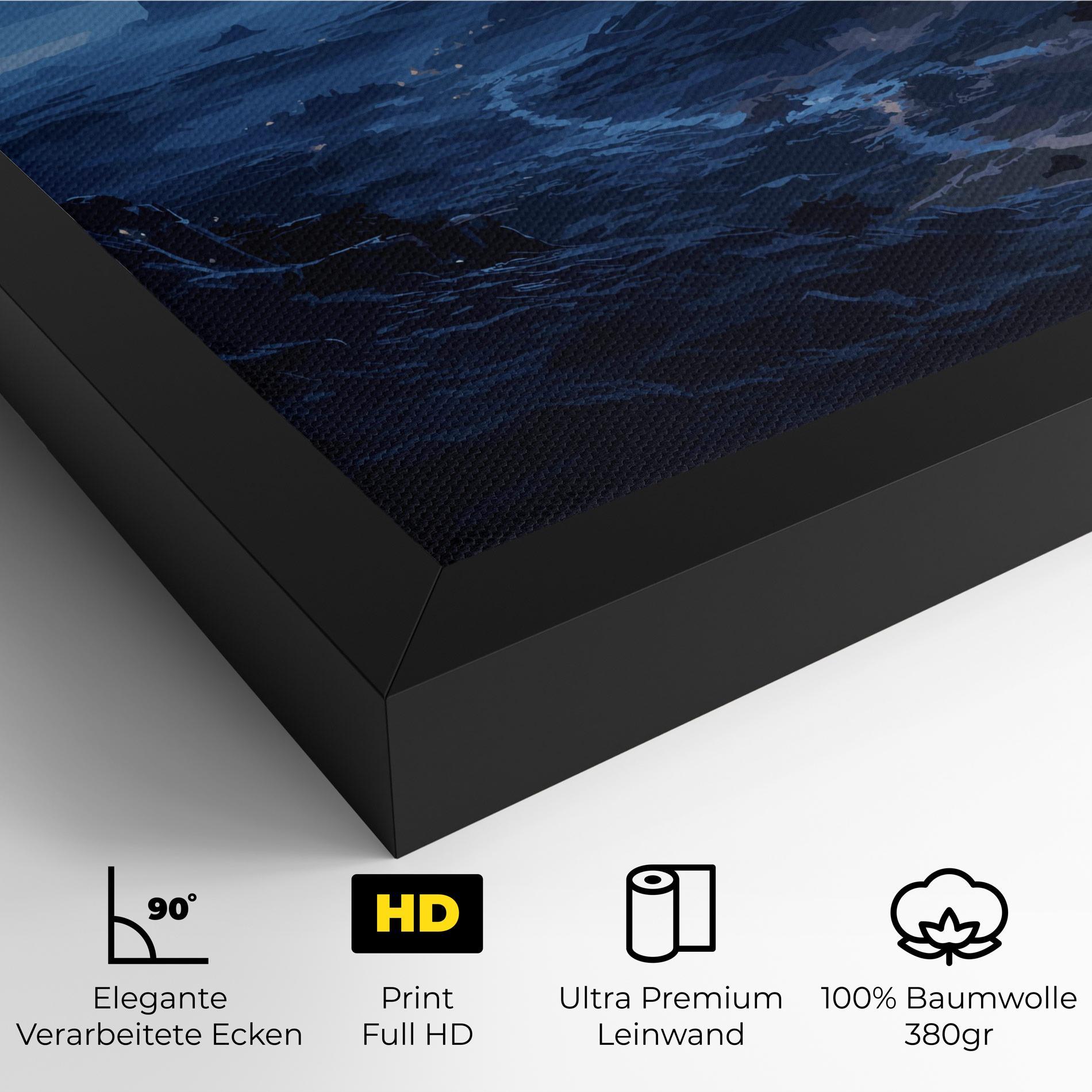 Leinwandbild Blue Art World mockup 4