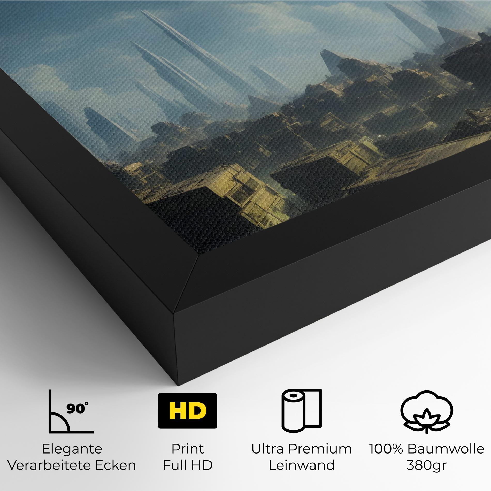 Leinwandbild Flying Piramids mockup 4