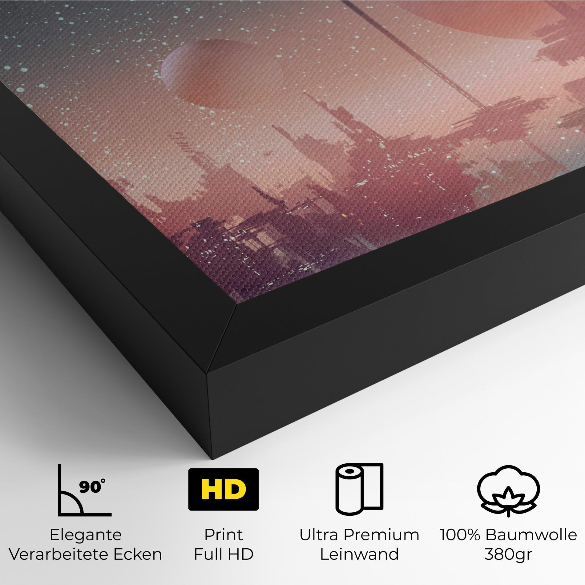 Leinwandbild Futuristic Alien Buildings mockup 4