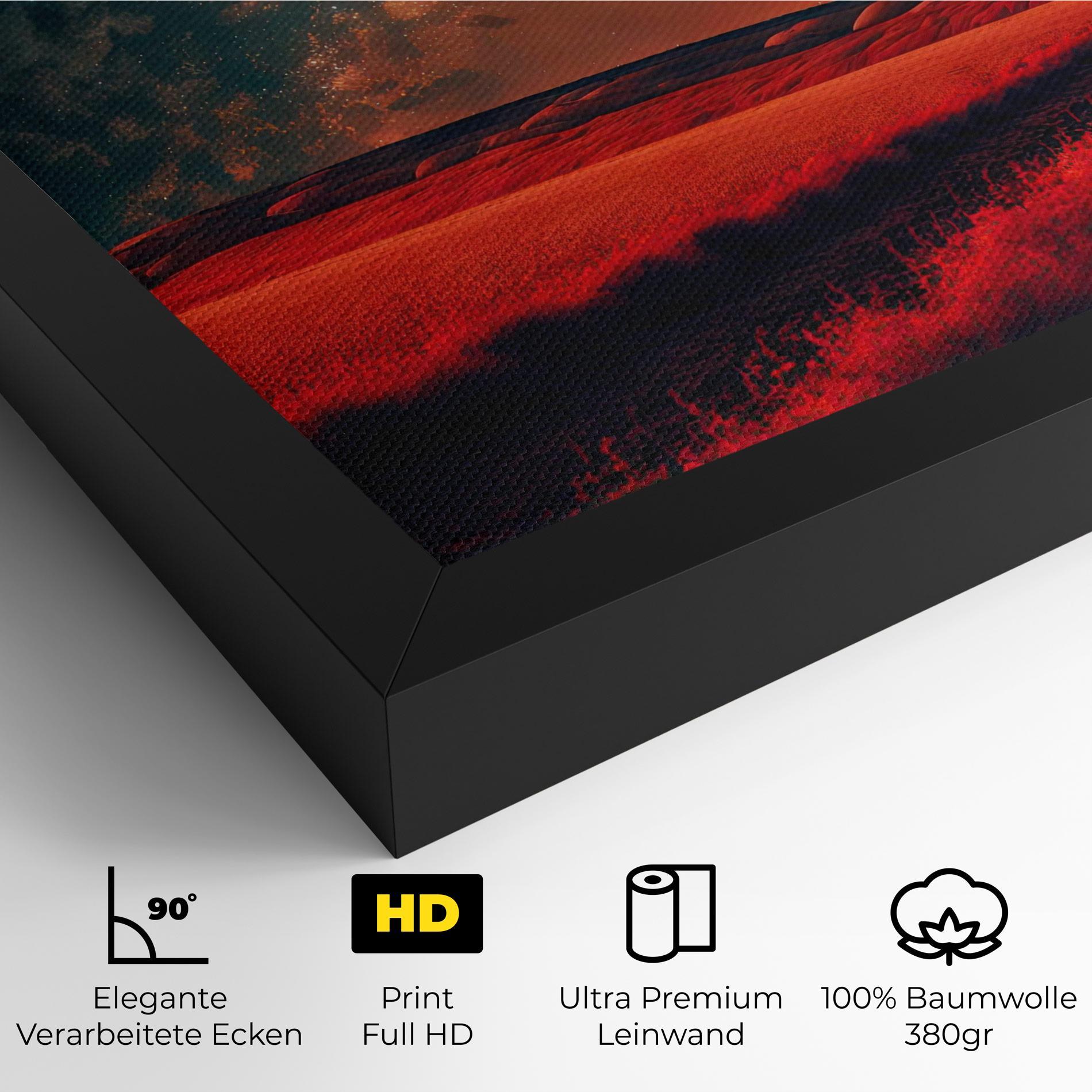 Leinwandbild Huge Red Moon mockup 4