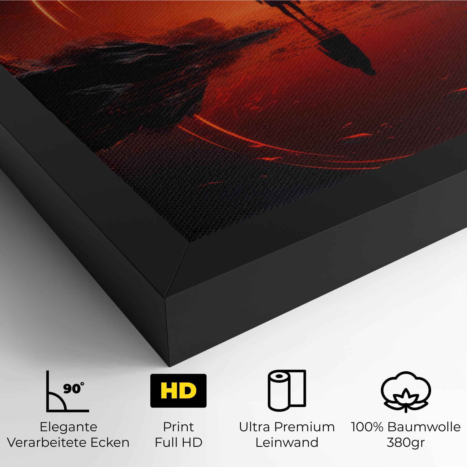 Leinwandbild Man Orange Orb mockup 4