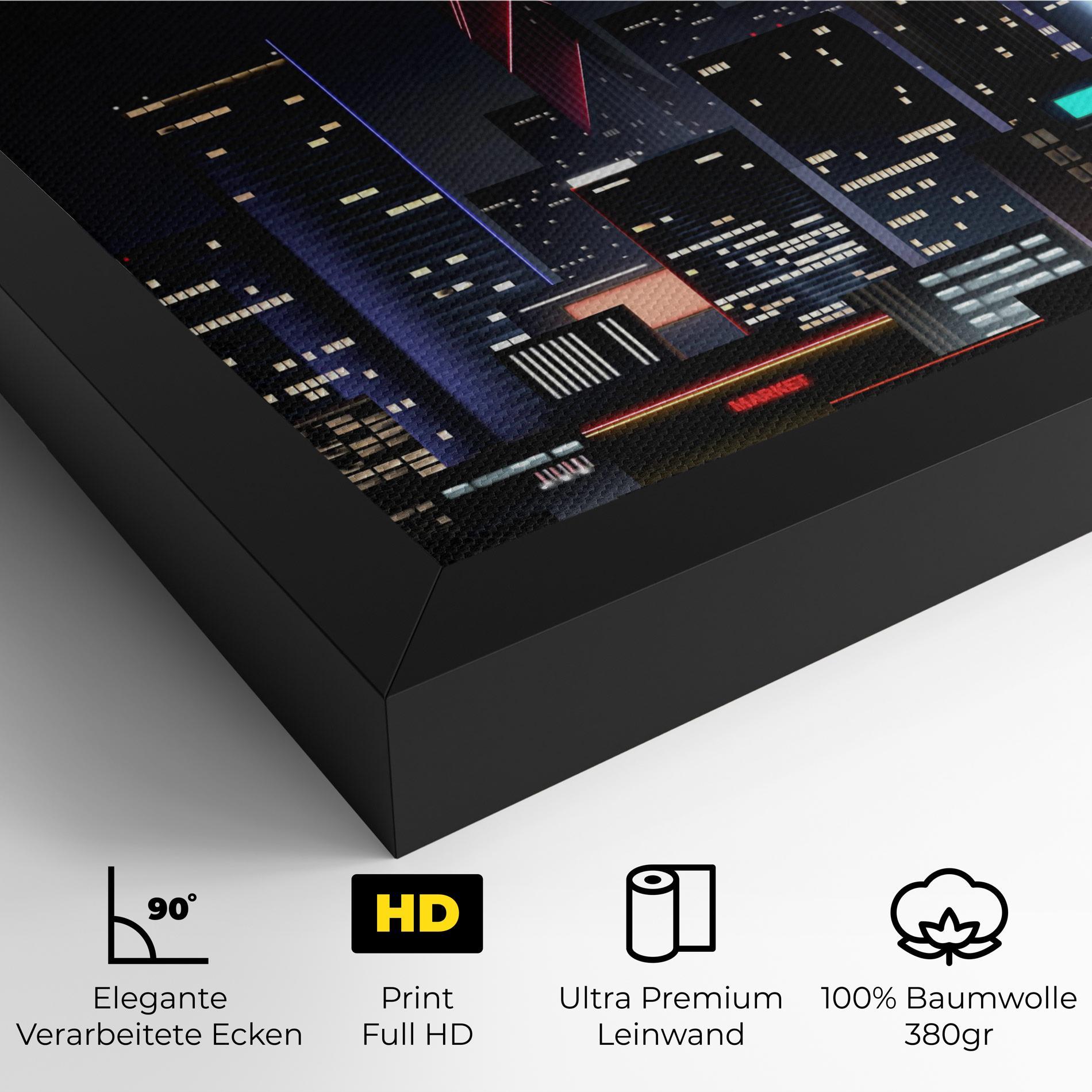 Leinwandbild Night City mockup 4