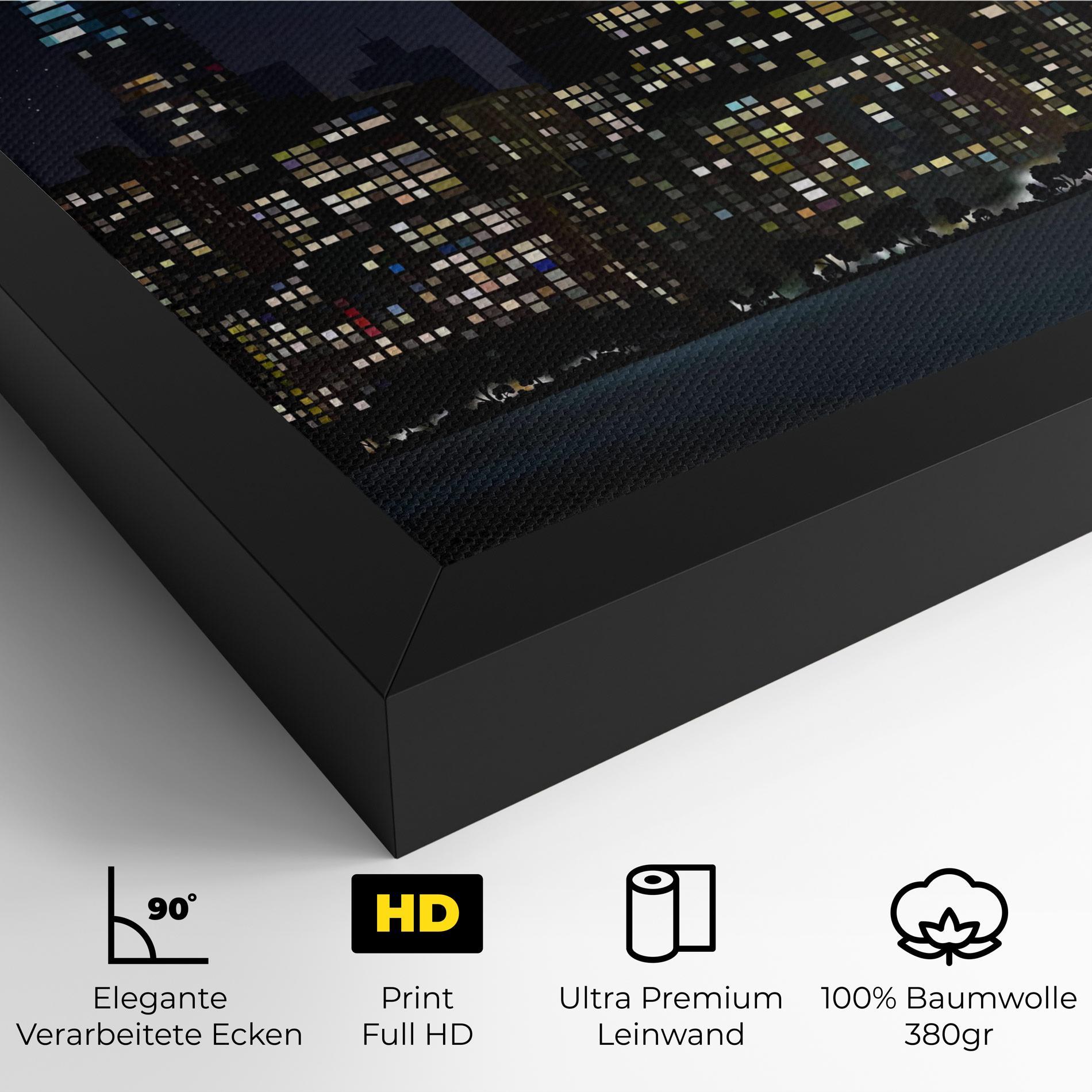 Leinwandbild Urban City Night mockup 4