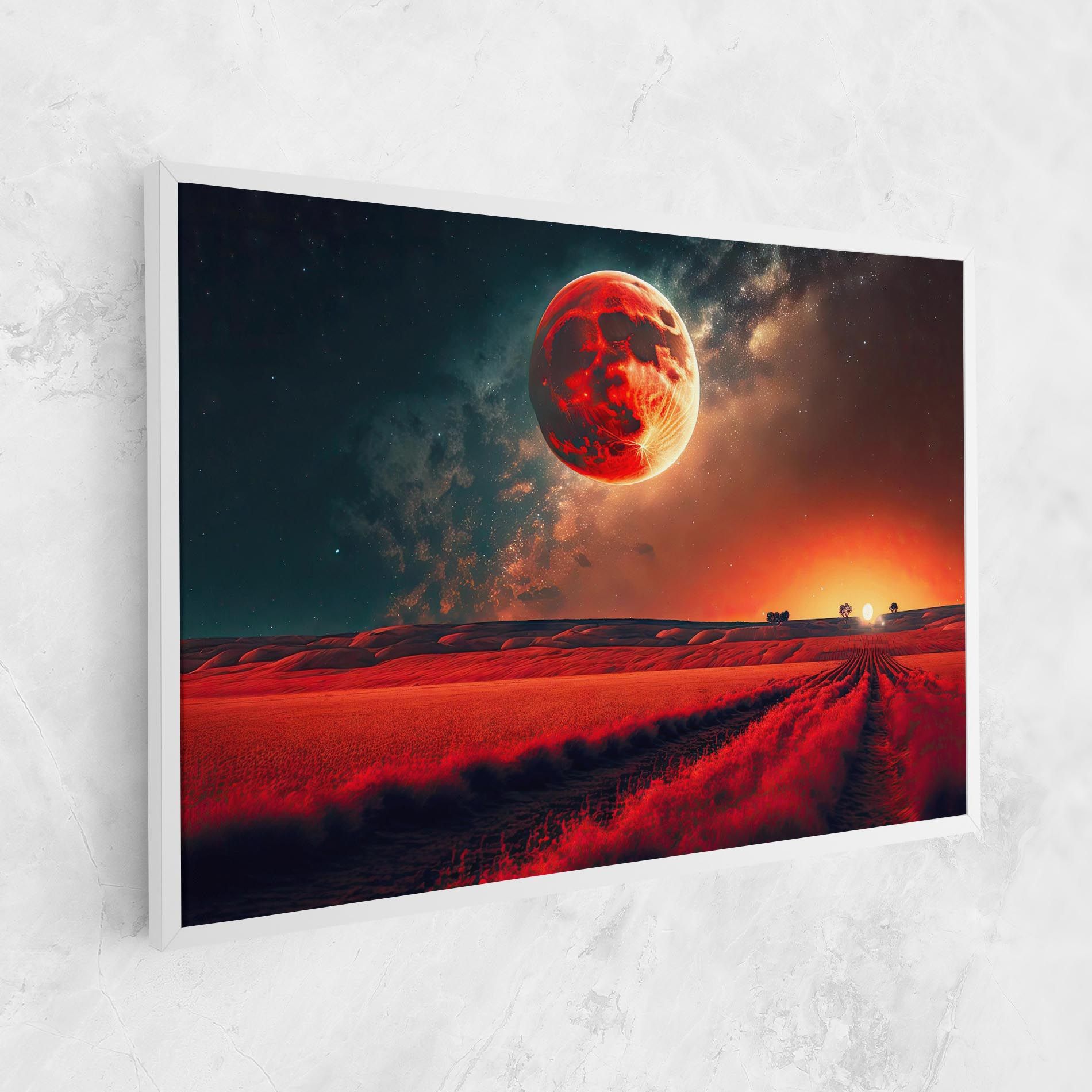 Huge Red Moon mockup 1