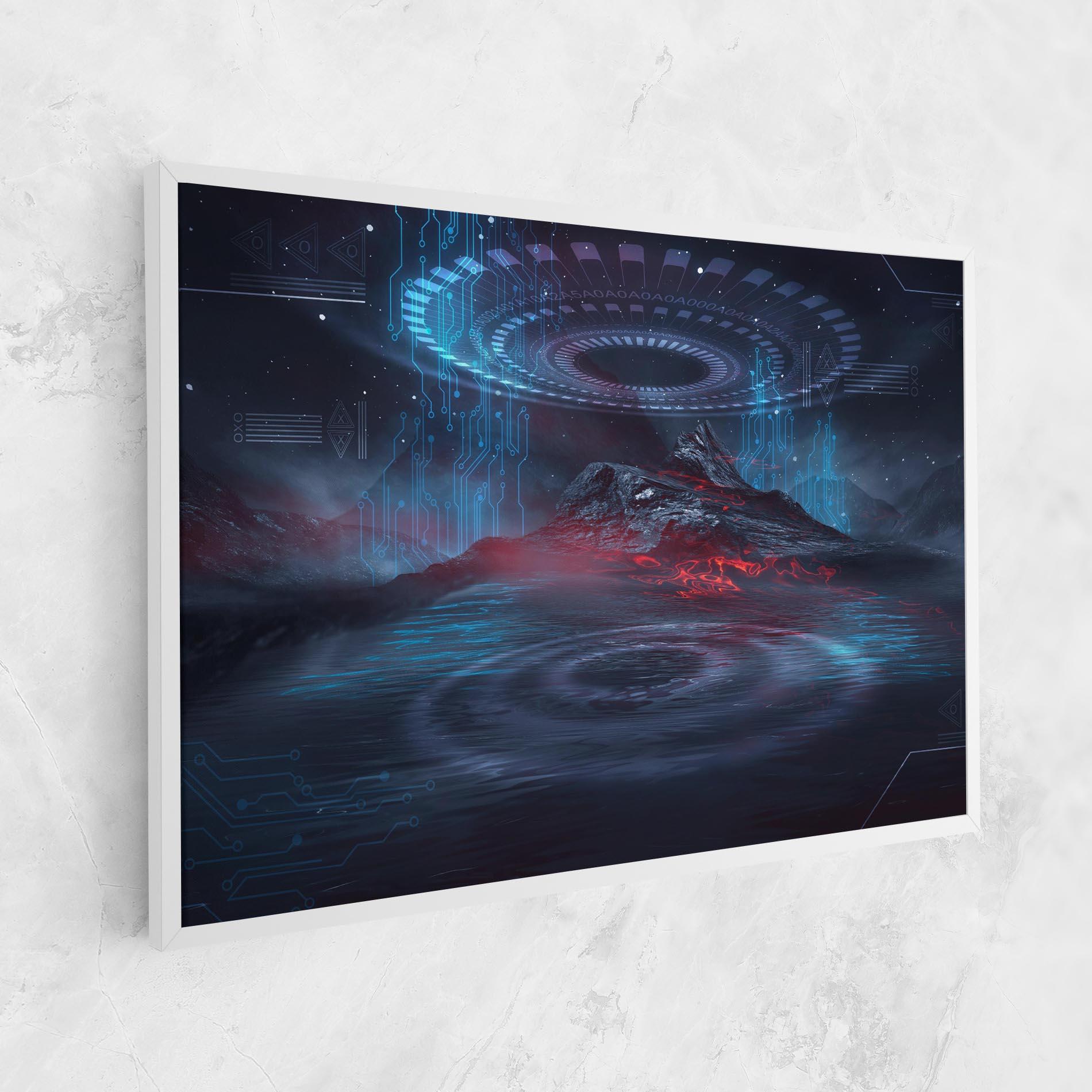 Leinwandbild Neon Space Galaxy mockup 1