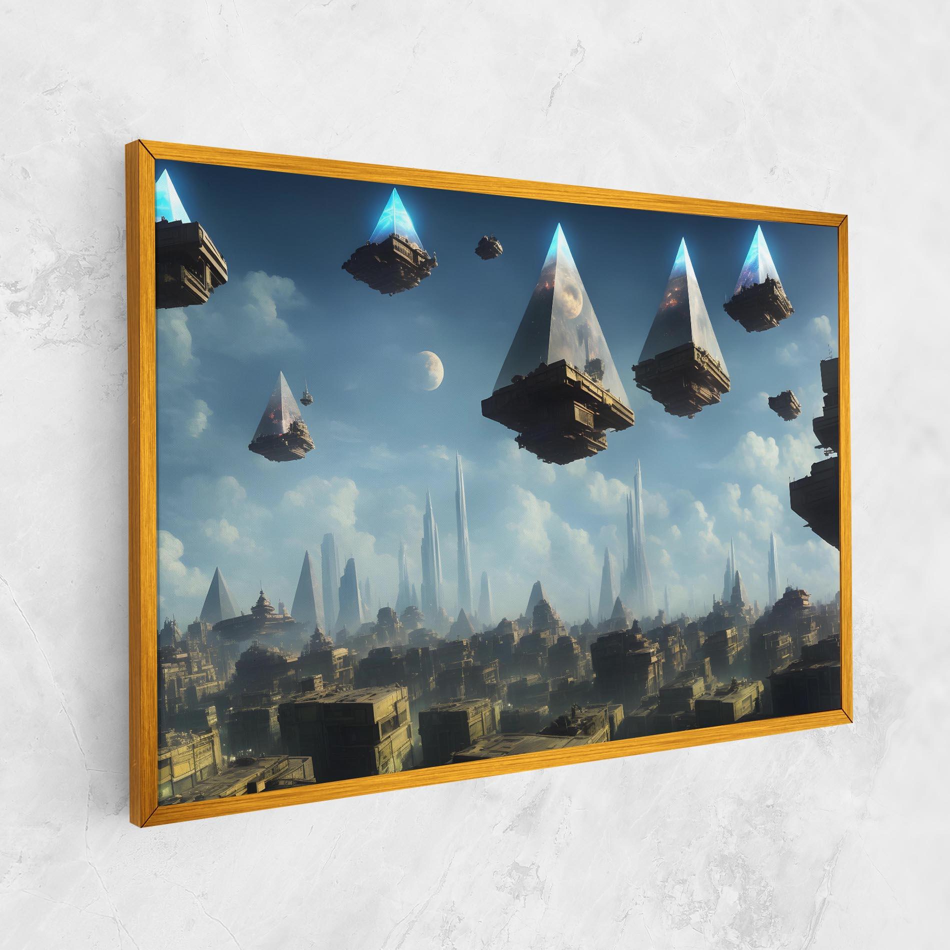 Leinwandbild Flying Piramids mockup 1