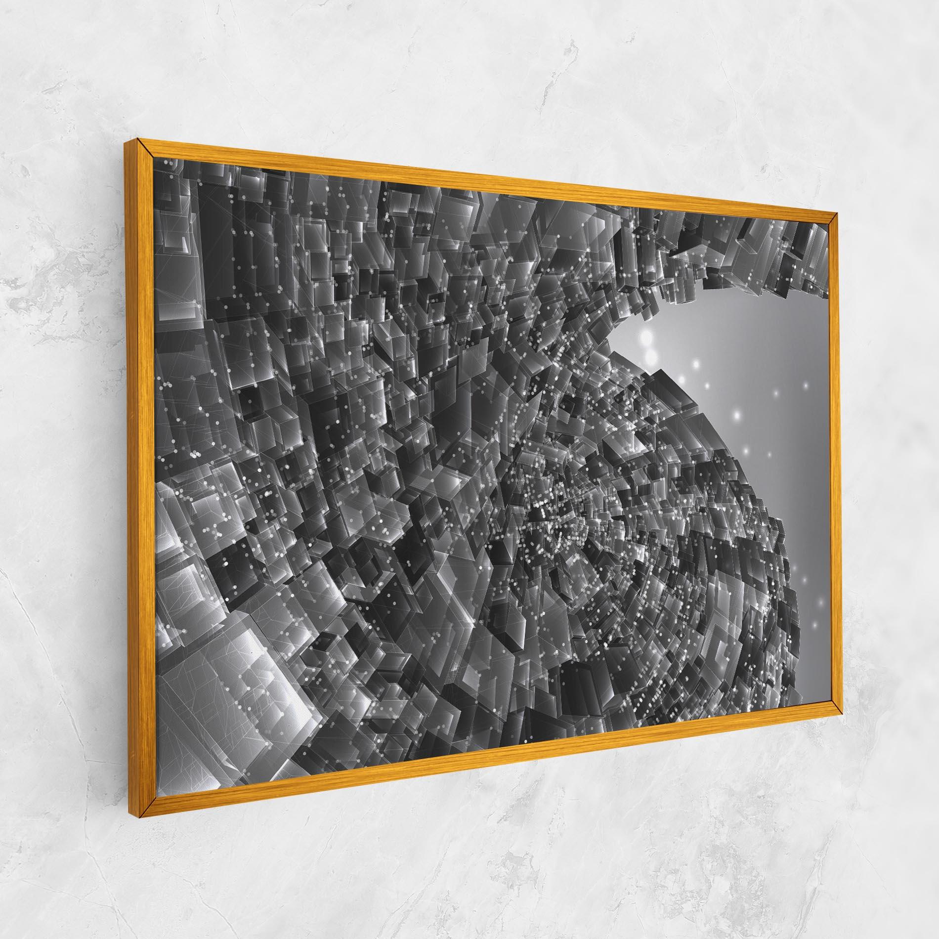 Leinwandbild Grey Shape View mockup 1