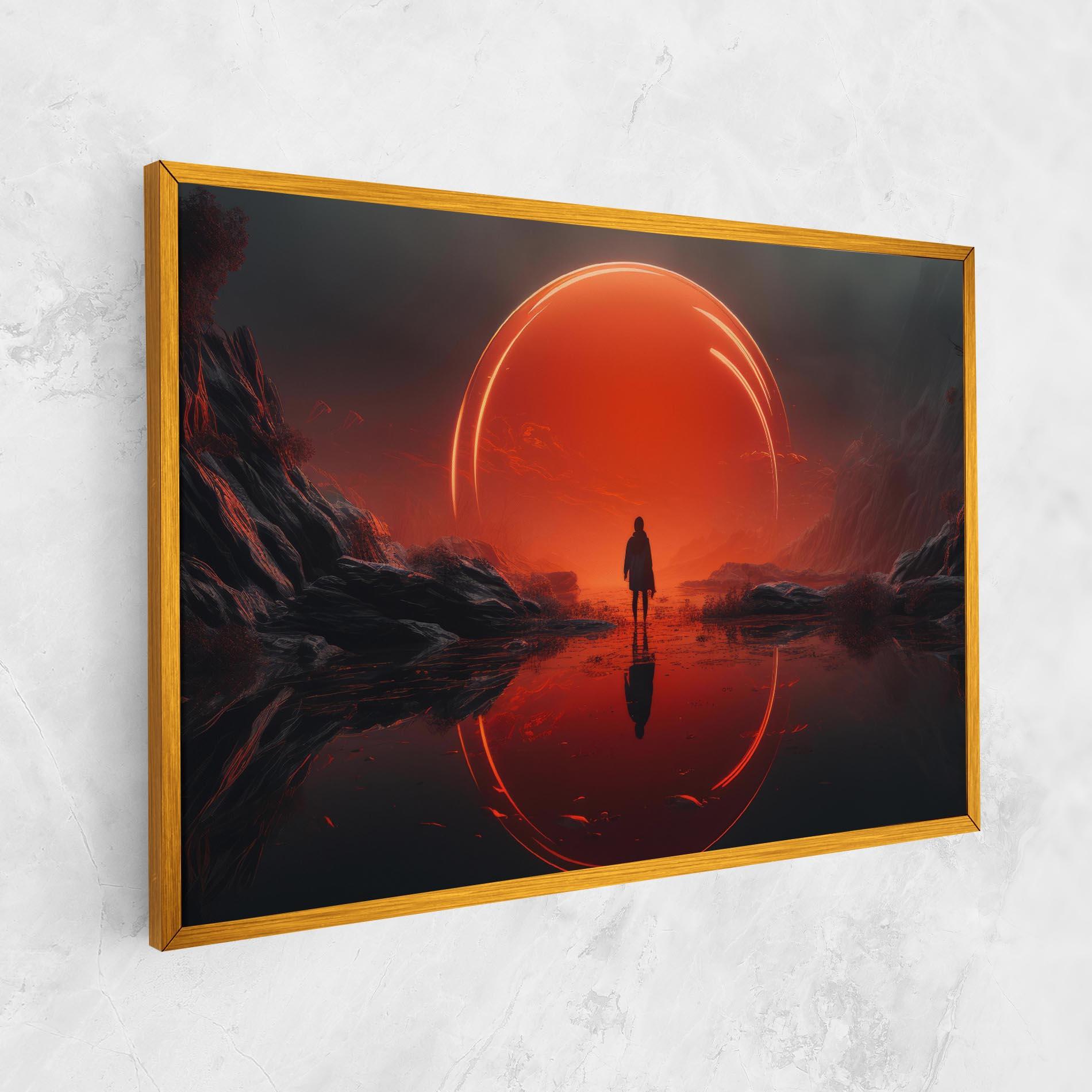 Leinwandbild Man Orange Orb mockup 1