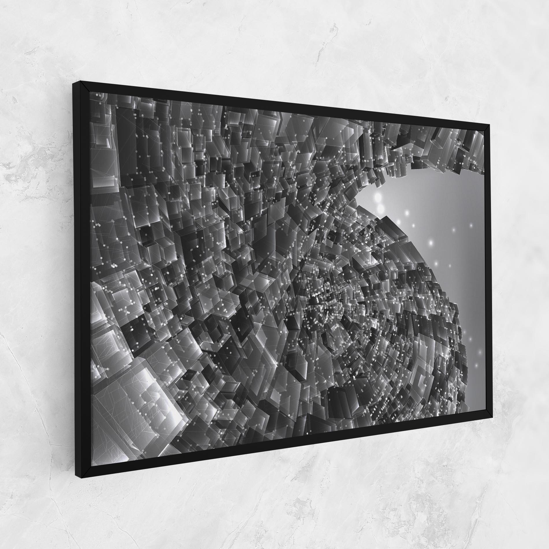 Leinwandbild Grey Shape View mockup 1
