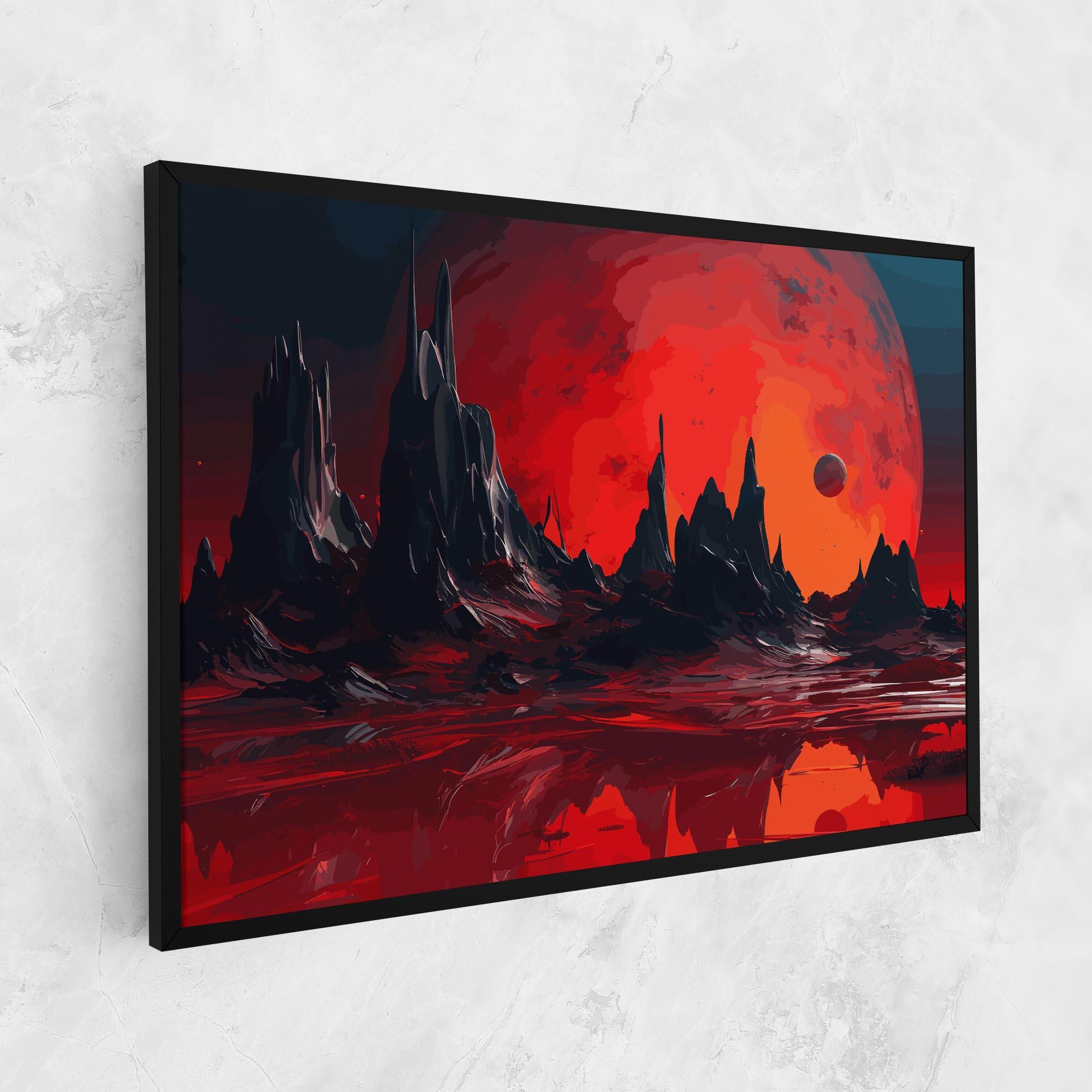Leinwandbild Red Moon World mockup 1