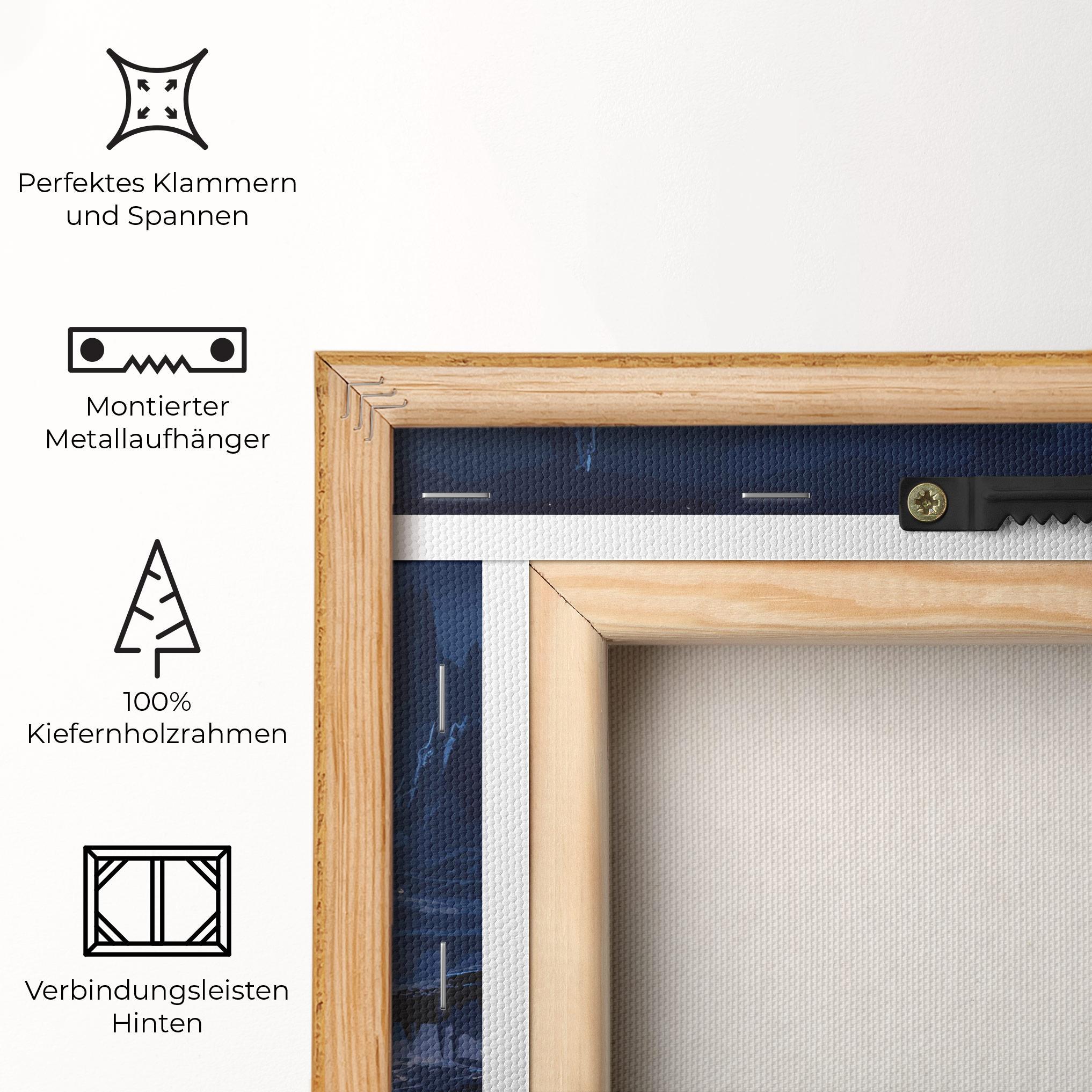 Leinwandbild Blue Art World mockup 5