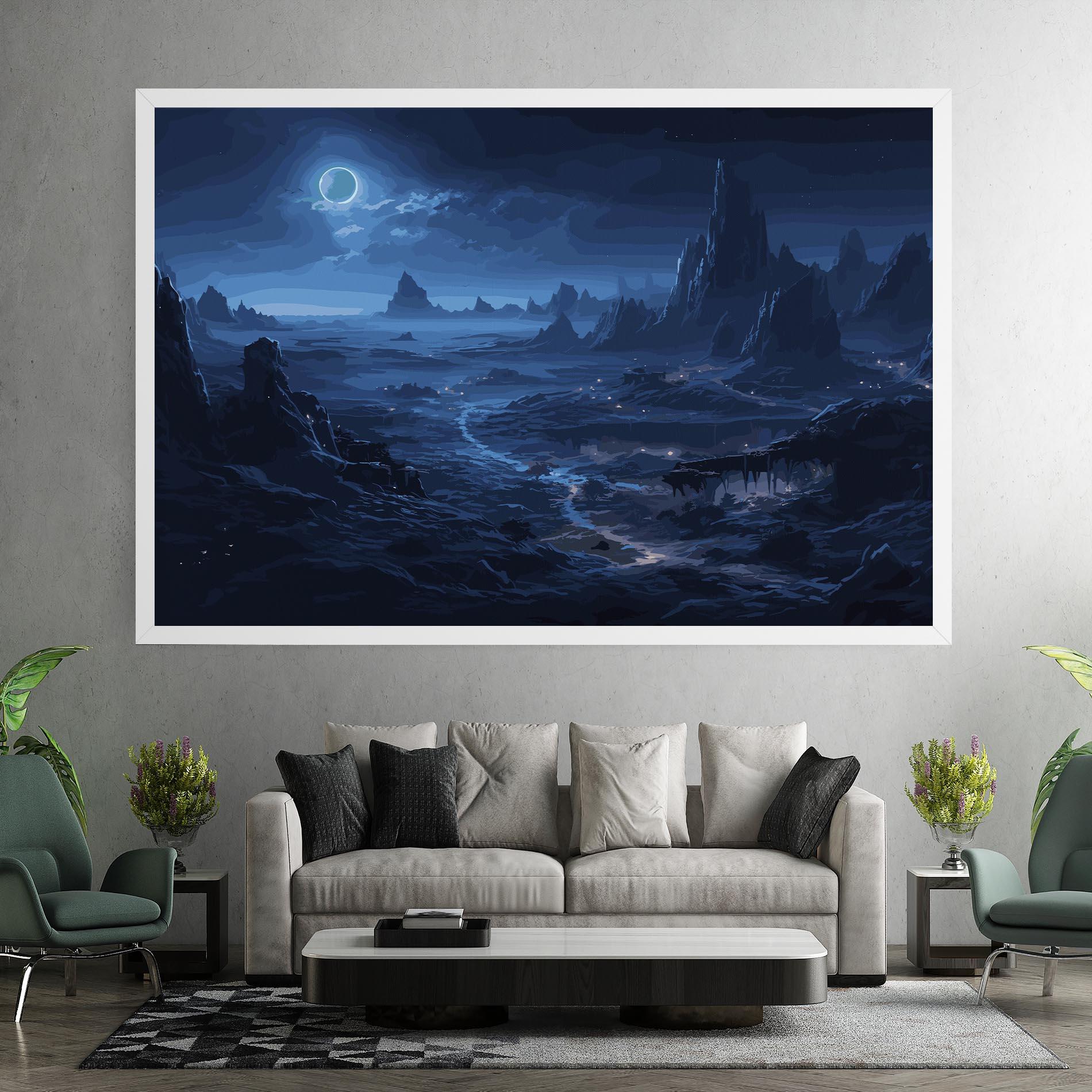 Leinwandbild Blue Art World mockup 7