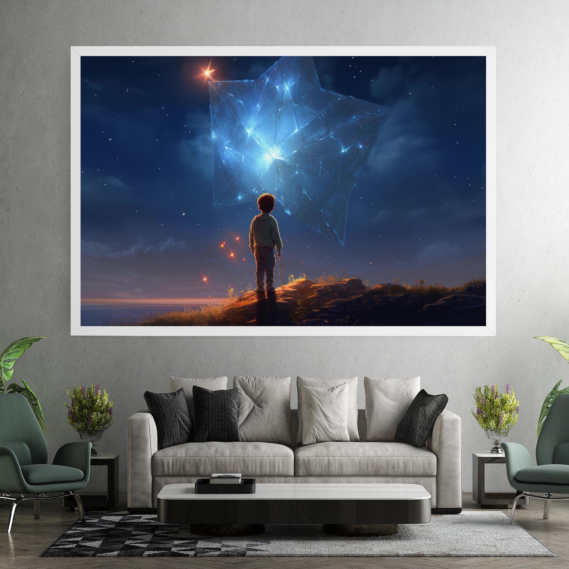 Leinwandbild Blue Star Floating mockup 7