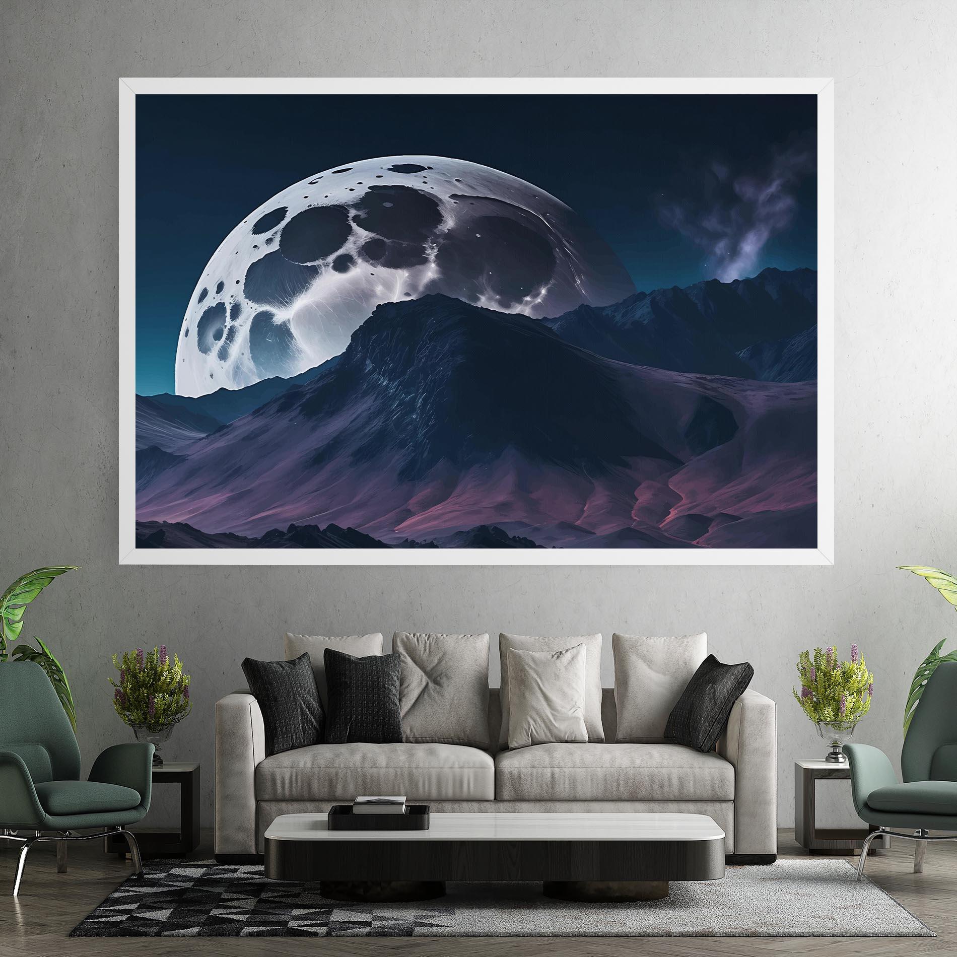 Leinwandbild Full Moon Smoke mockup 7