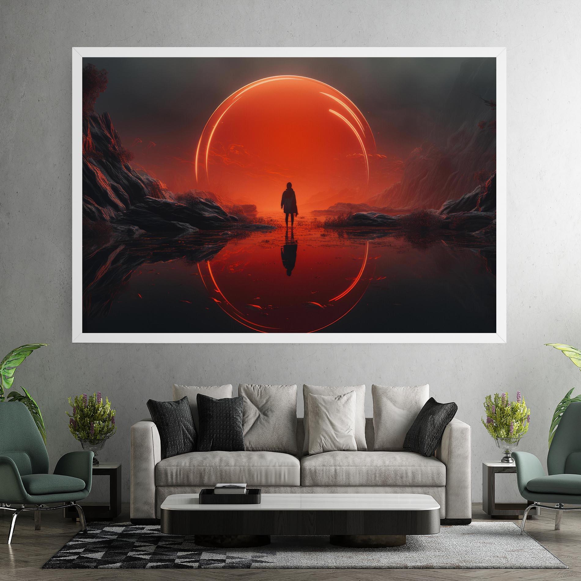 Leinwandbild Man Orange Orb mockup 7
