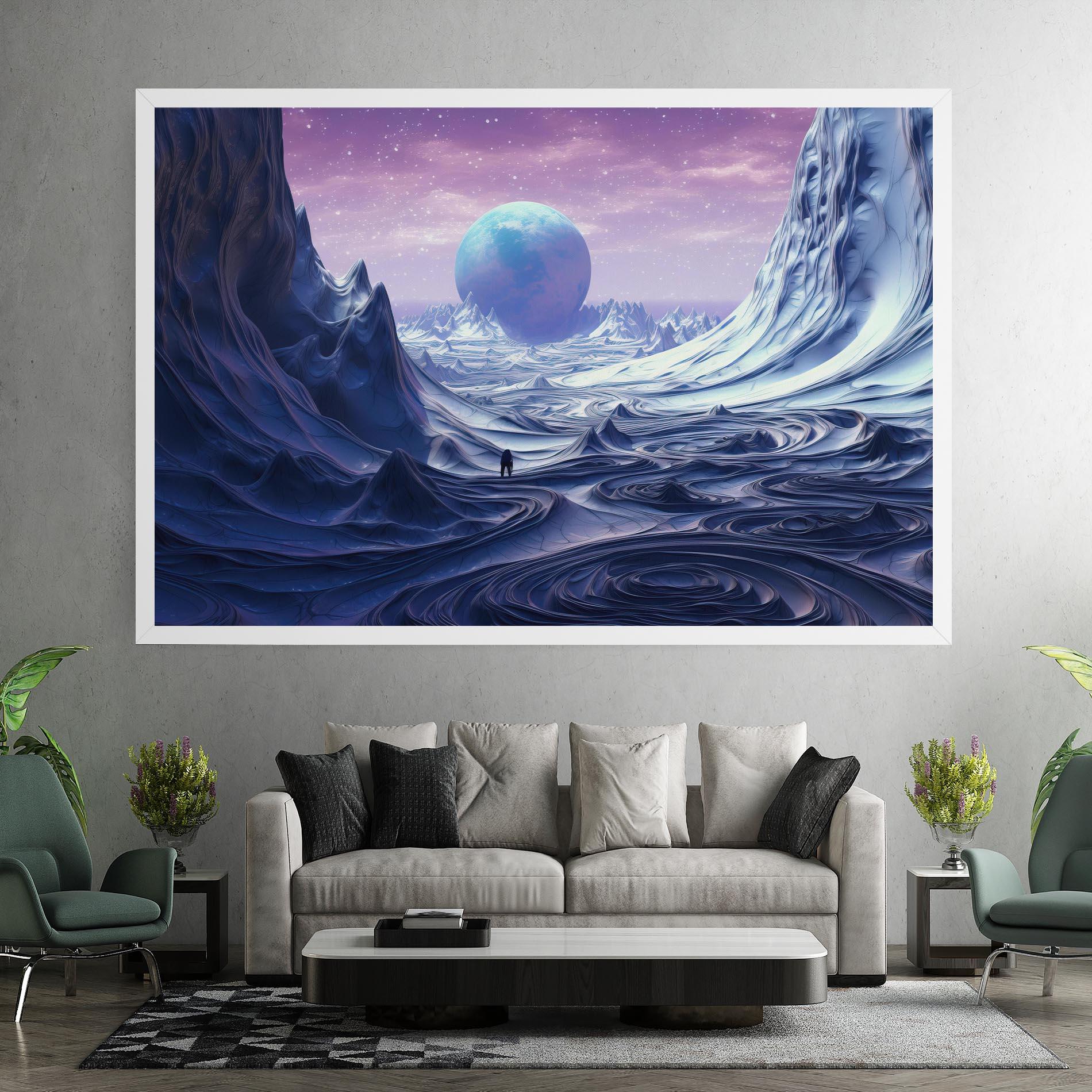 Leinwandbild Snowy Landscape Art mockup 7