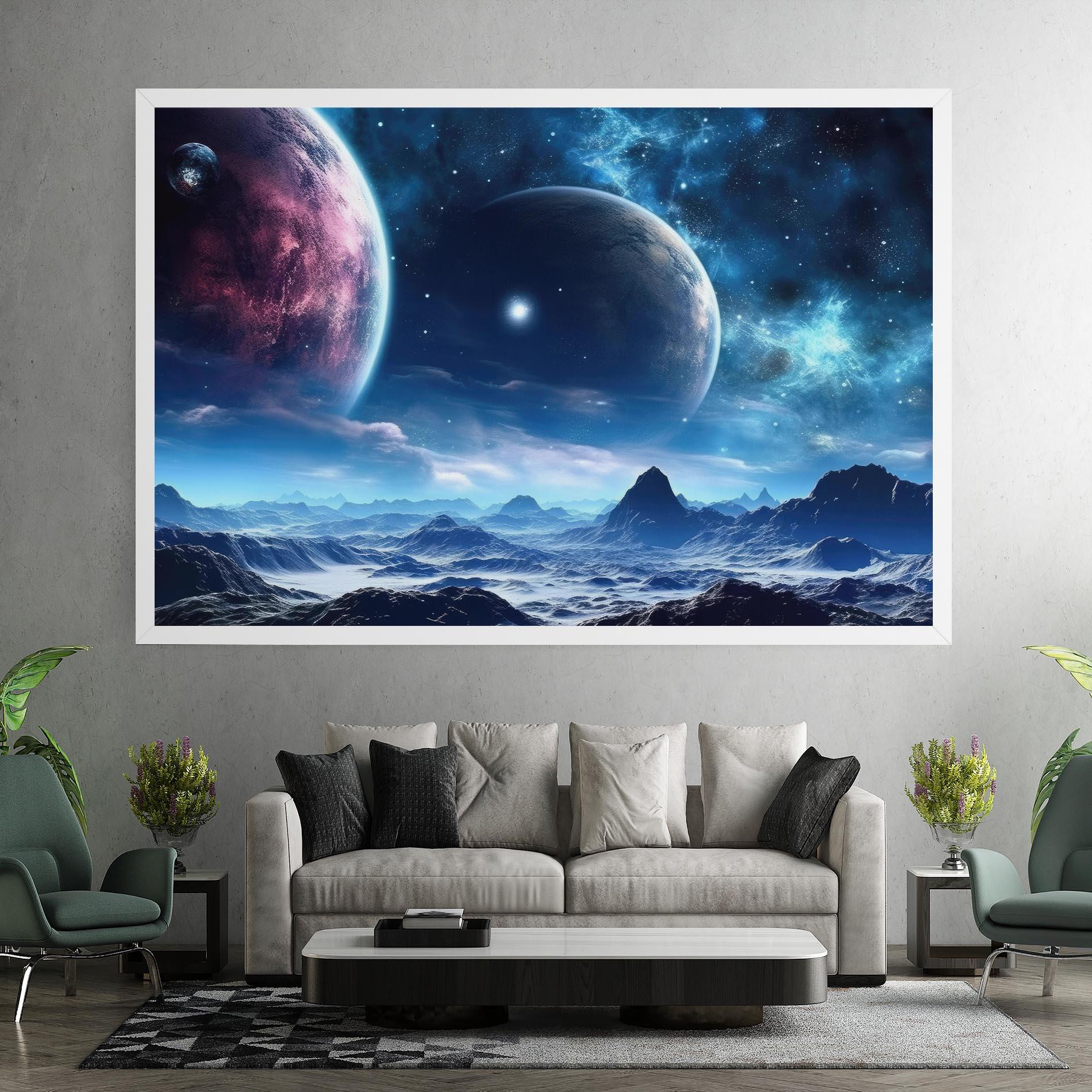Leinwandbild Space Planets And Stars mockup 7