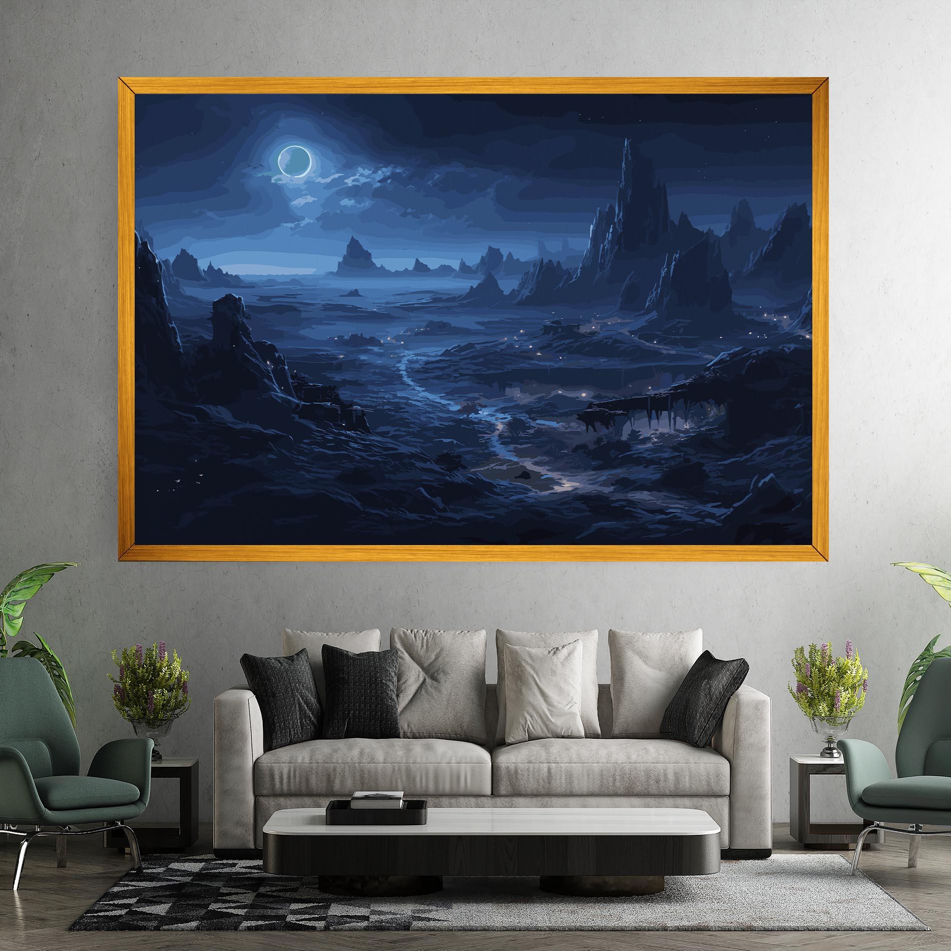 Leinwandbild Blue Art World mockup 7