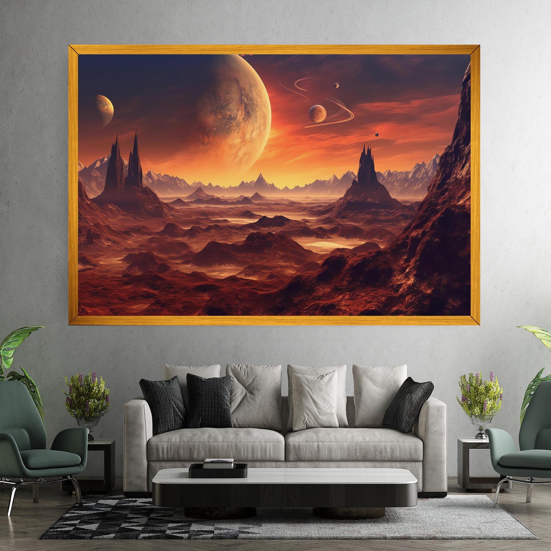 Leinwandbild Fiery Orange Sunset mockup 7