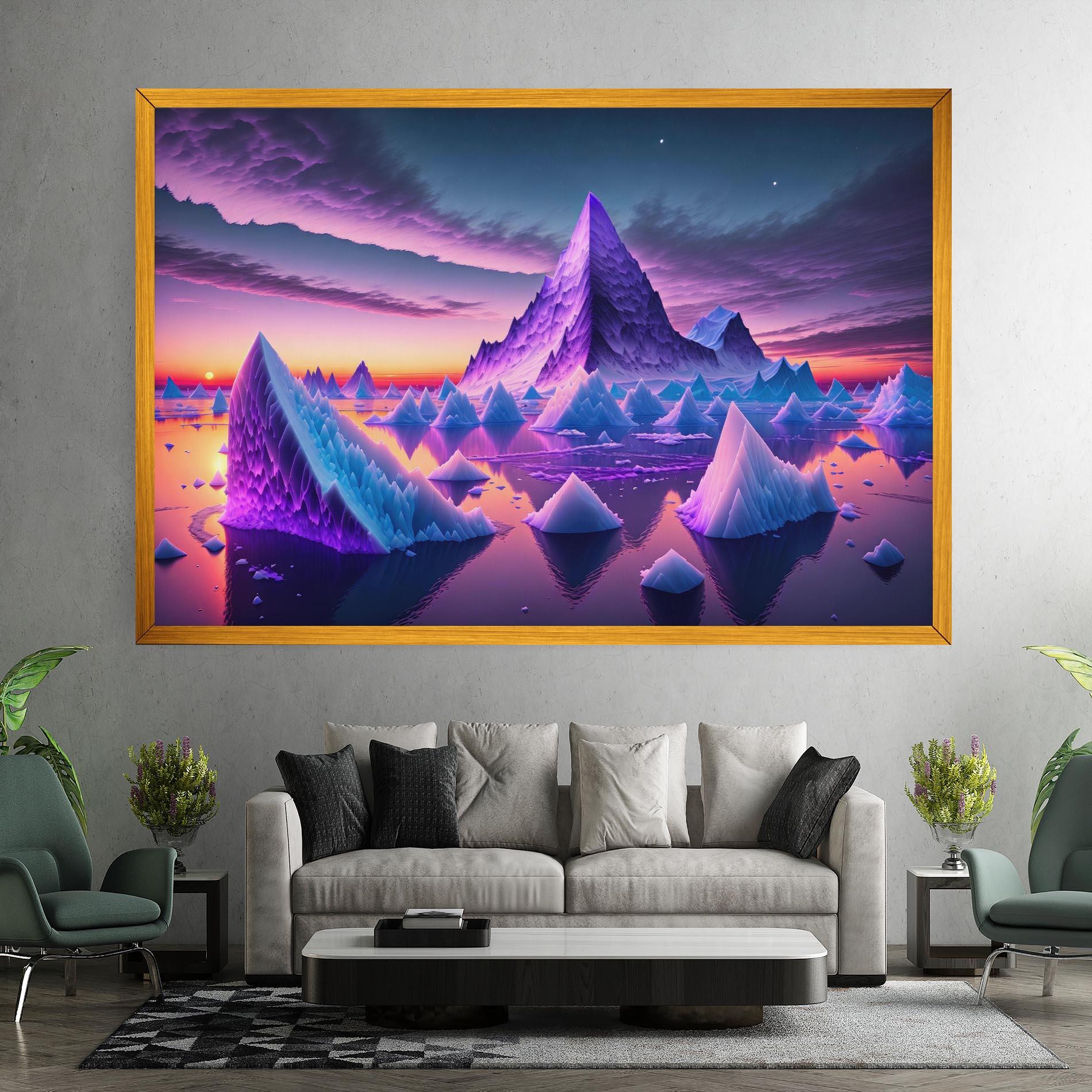 Leinwandbild Floating Iceberg mockup 7