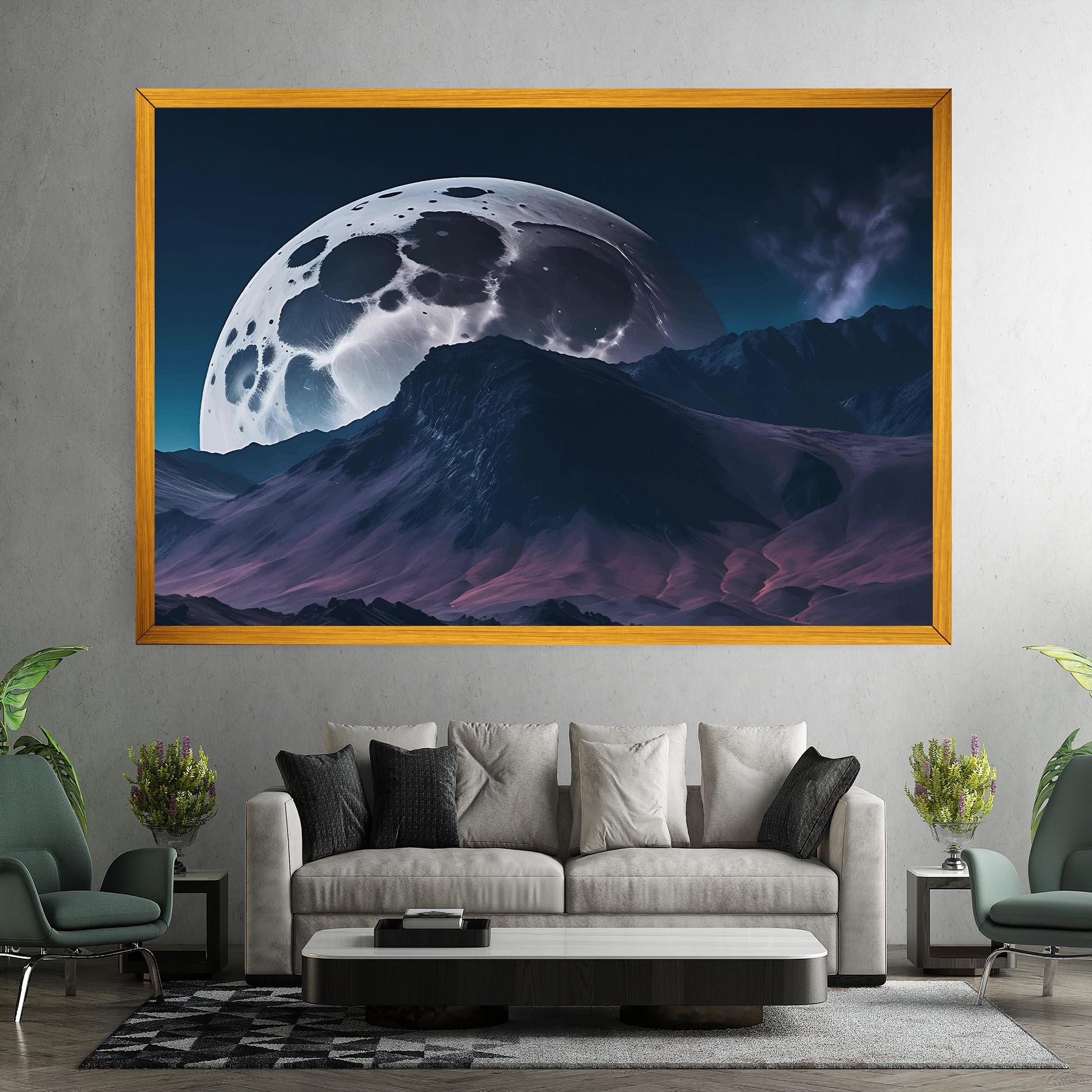 Leinwandbild Full Moon Smoke mockup 7