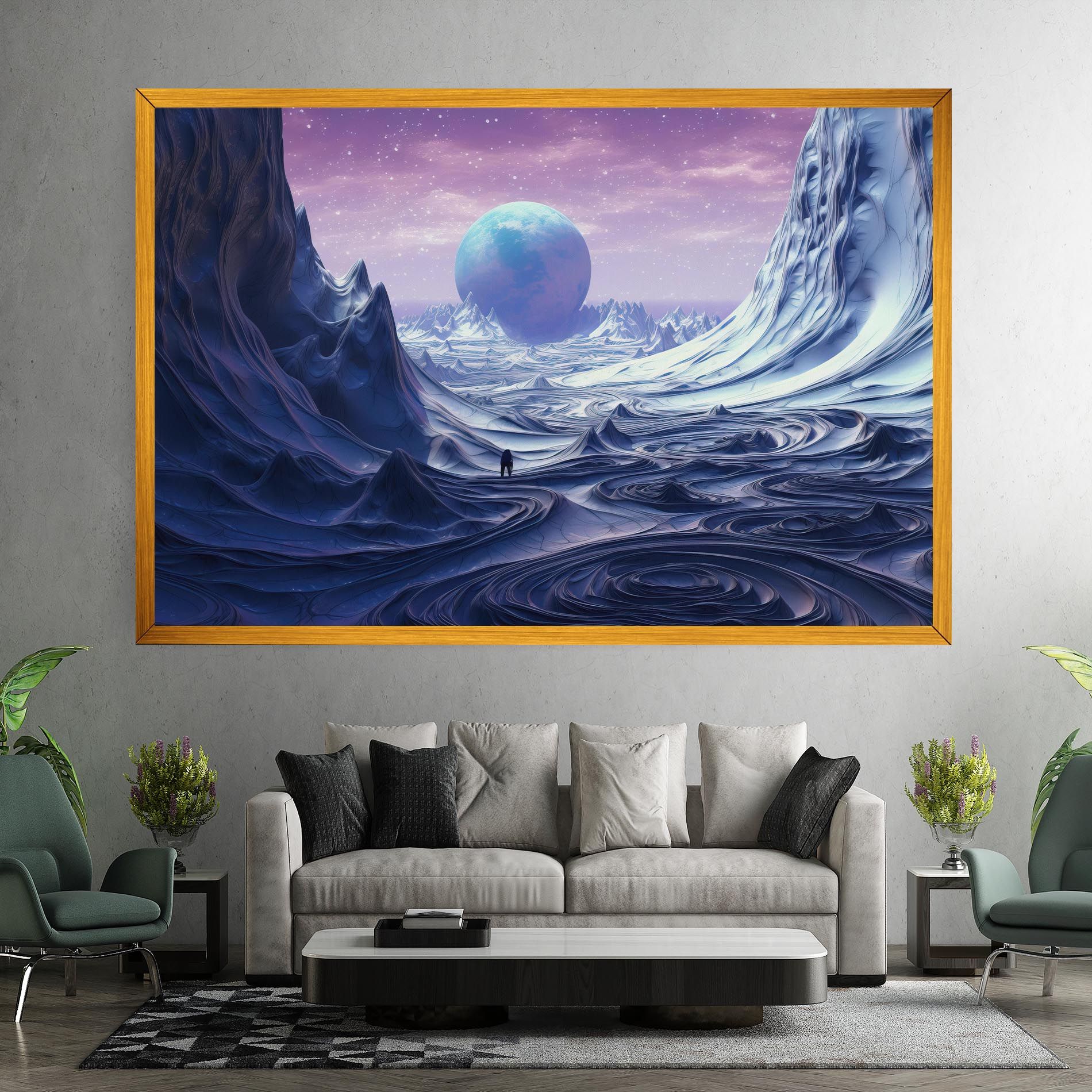 Snowy Landscape Art mockup 7