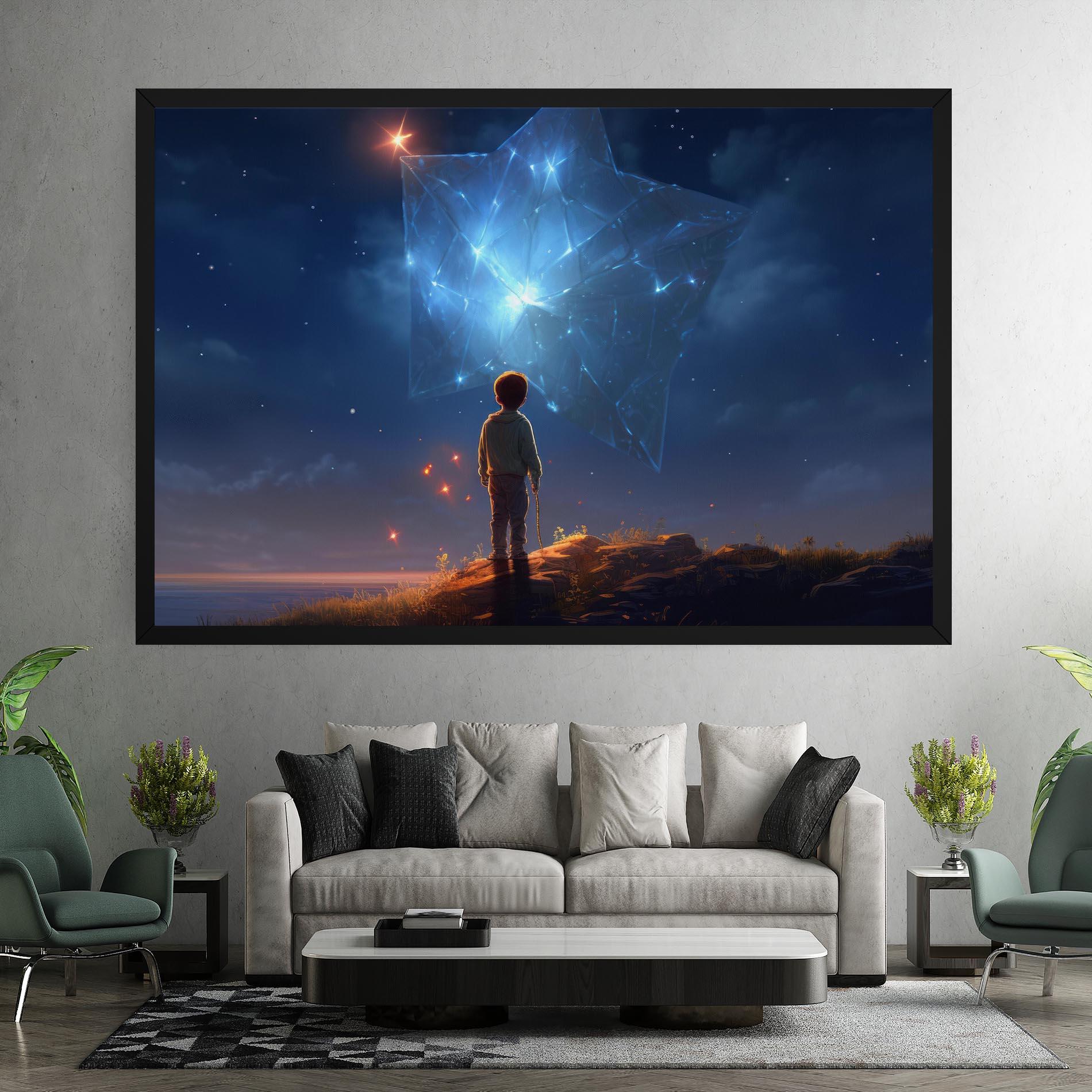 Leinwandbild Blue Star Floating mockup 7