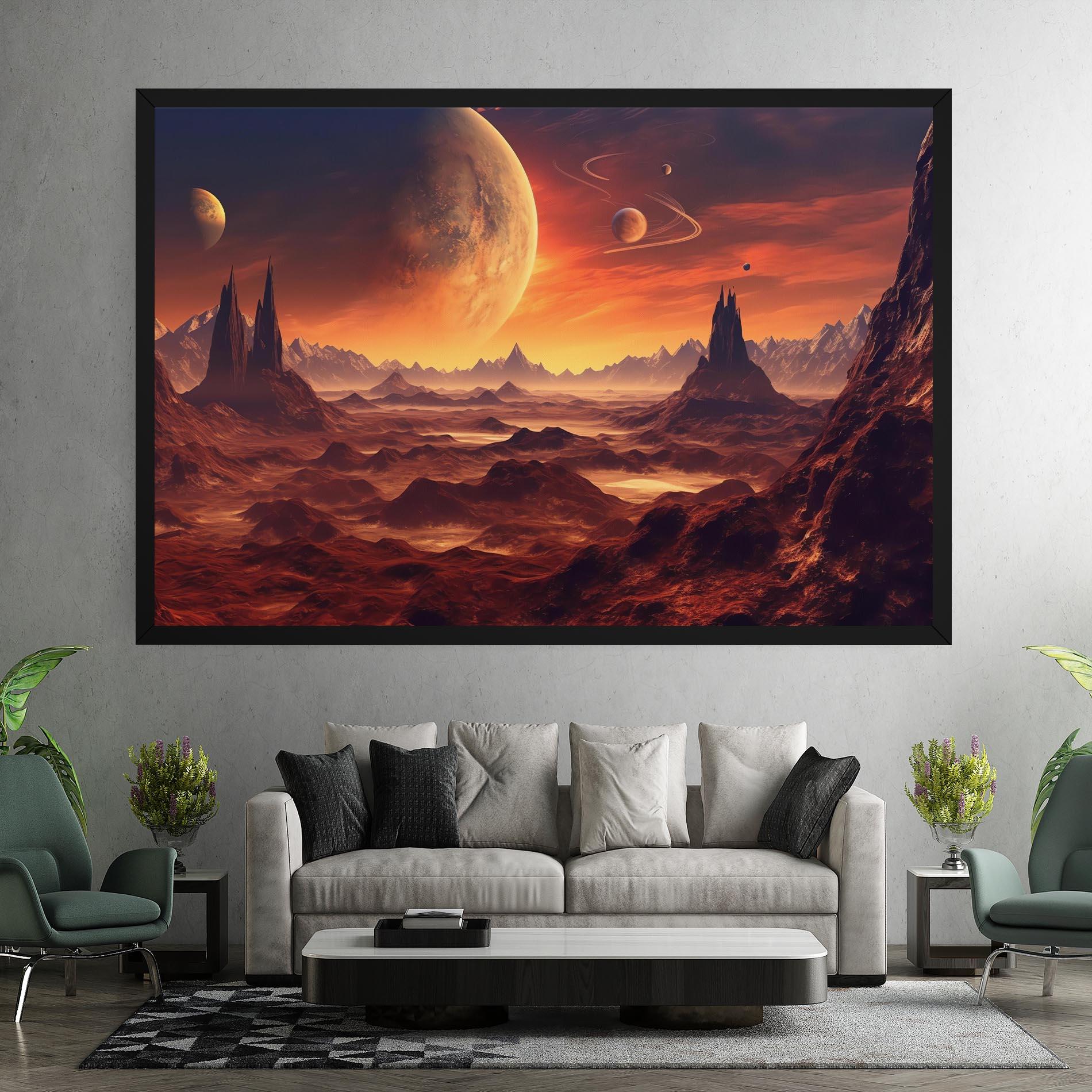 Leinwandbild Fiery Orange Sunset mockup 7