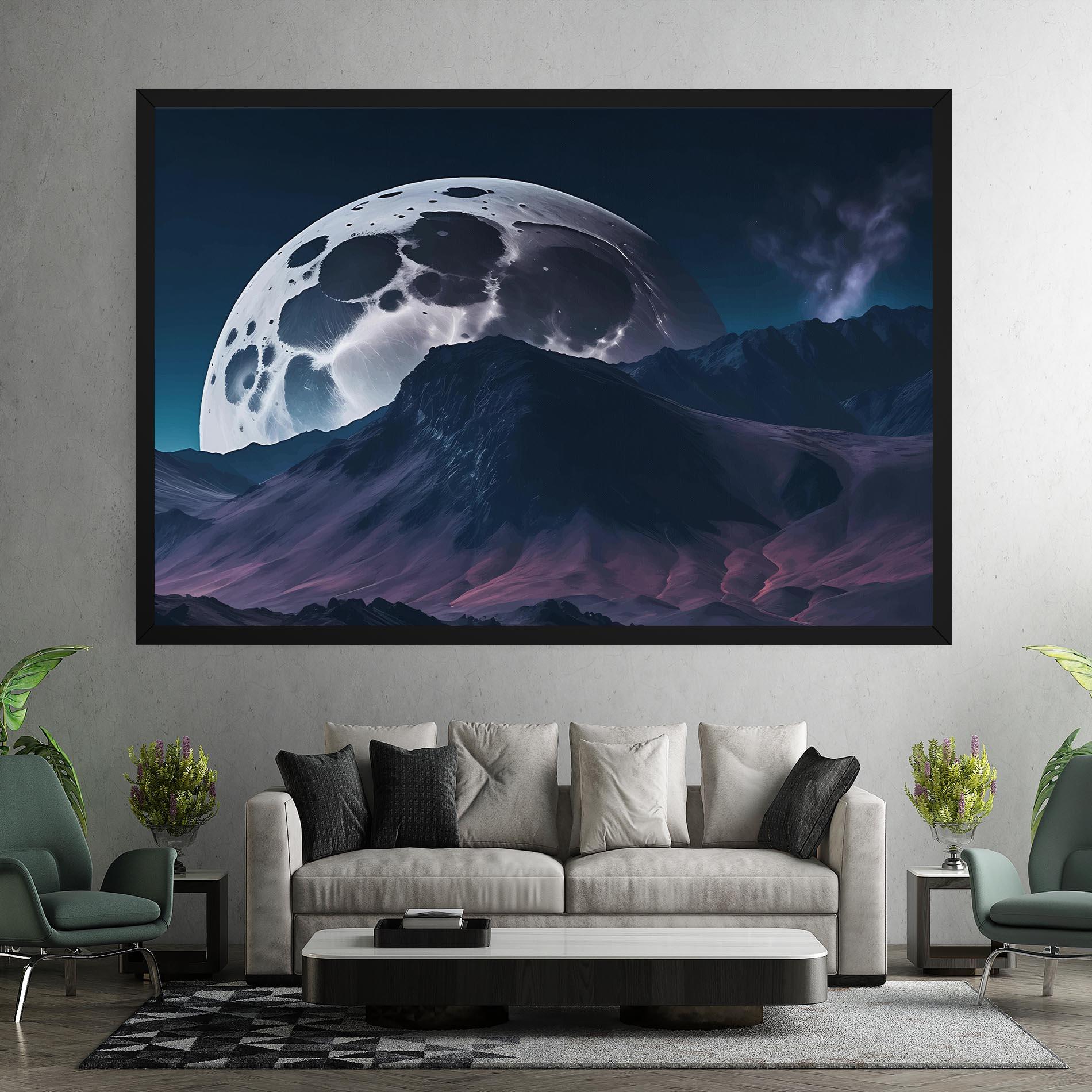 Leinwandbild Full Moon Smoke mockup 7