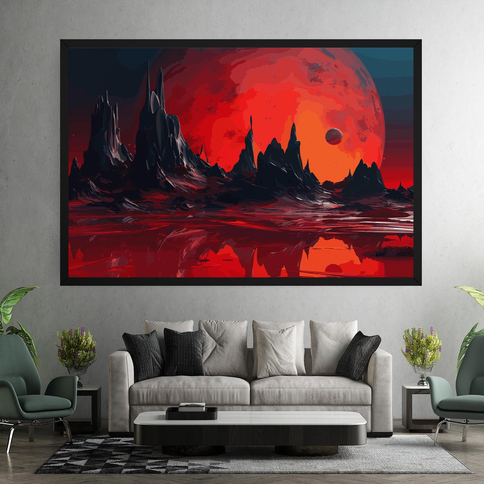 Leinwandbild Red Moon World mockup 7
