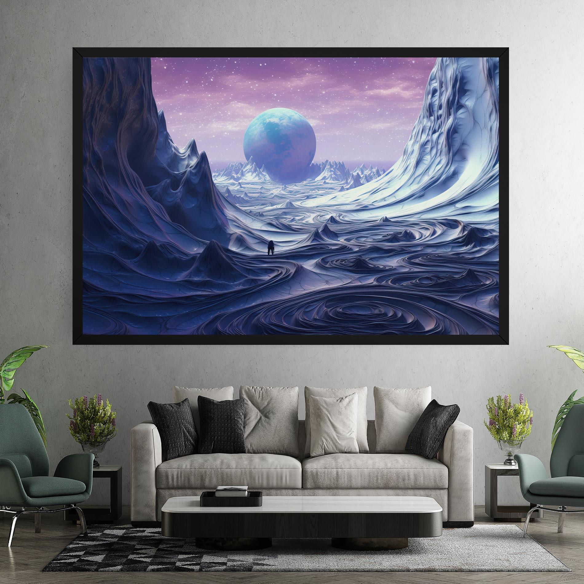 Leinwandbild Snowy Landscape Art mockup 7