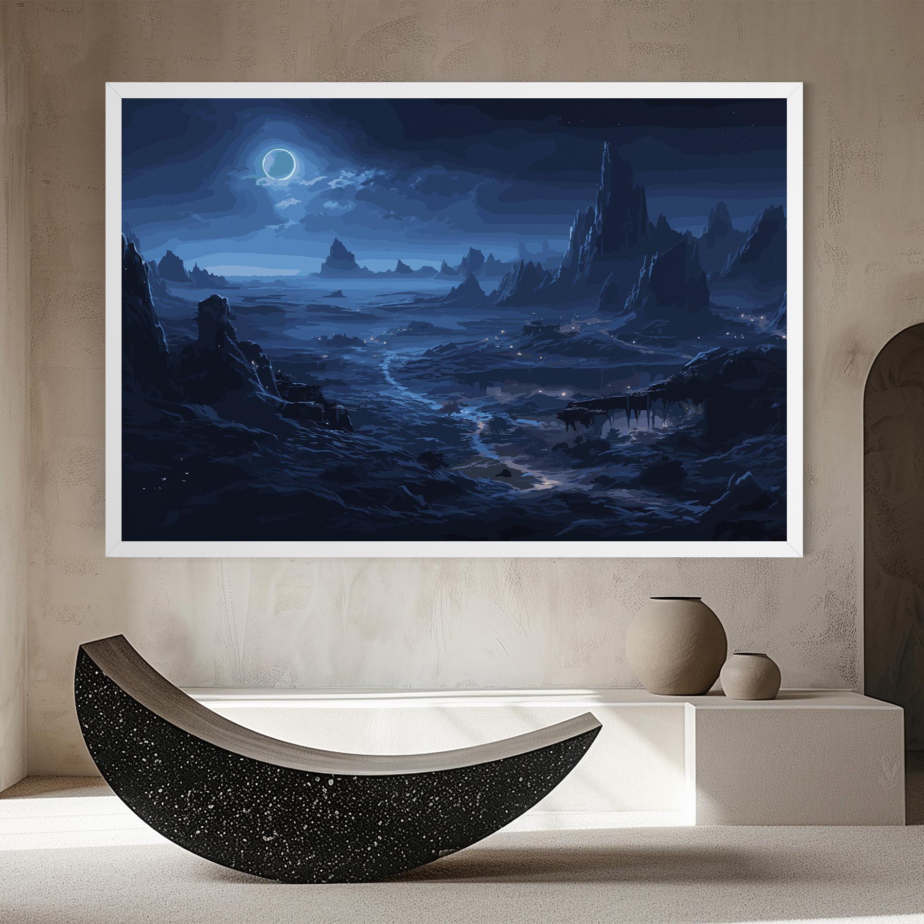 Leinwandbild Blue Art World mockup 8