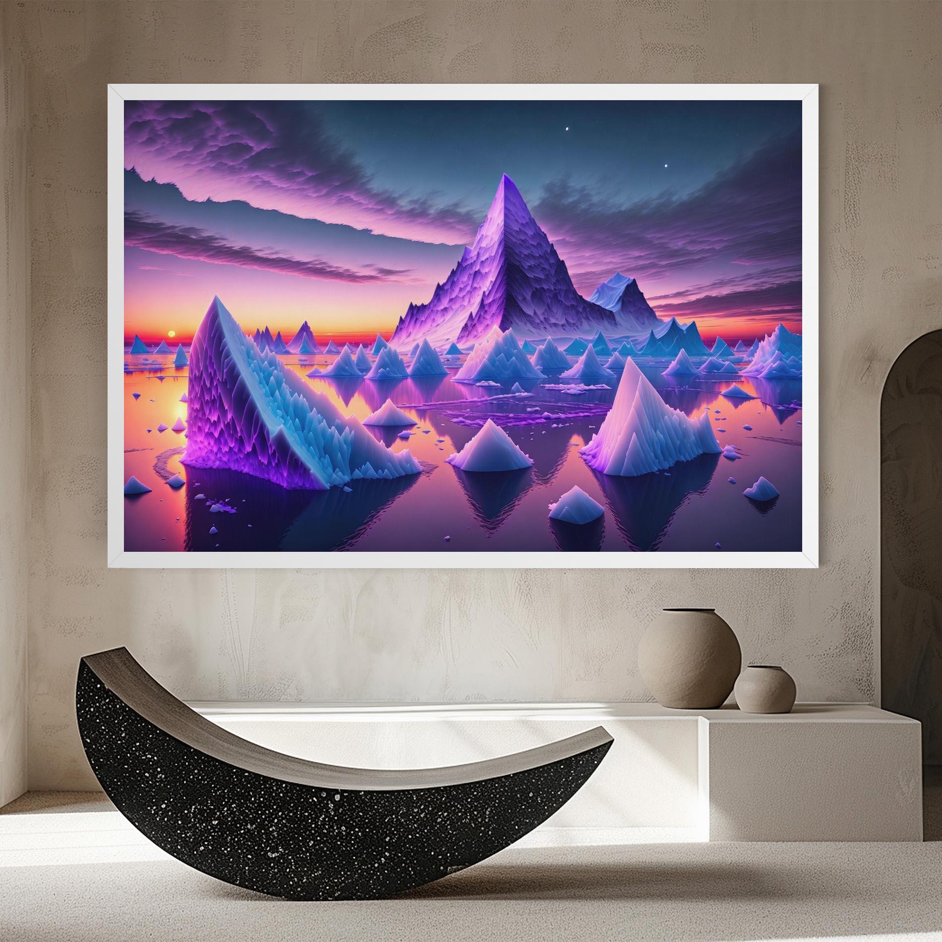 Leinwandbild Floating Iceberg mockup 8