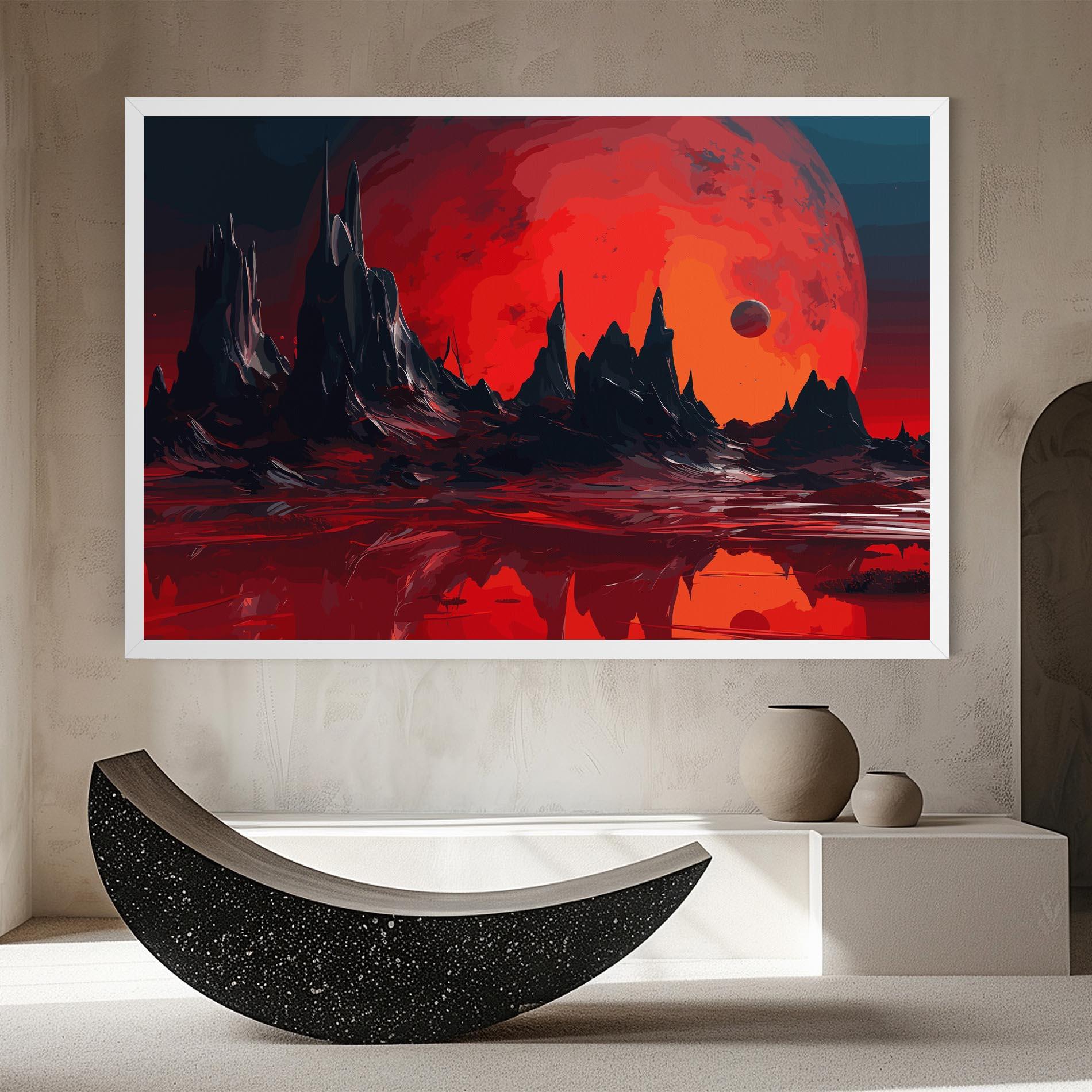 Leinwandbild Red Moon World mockup 8