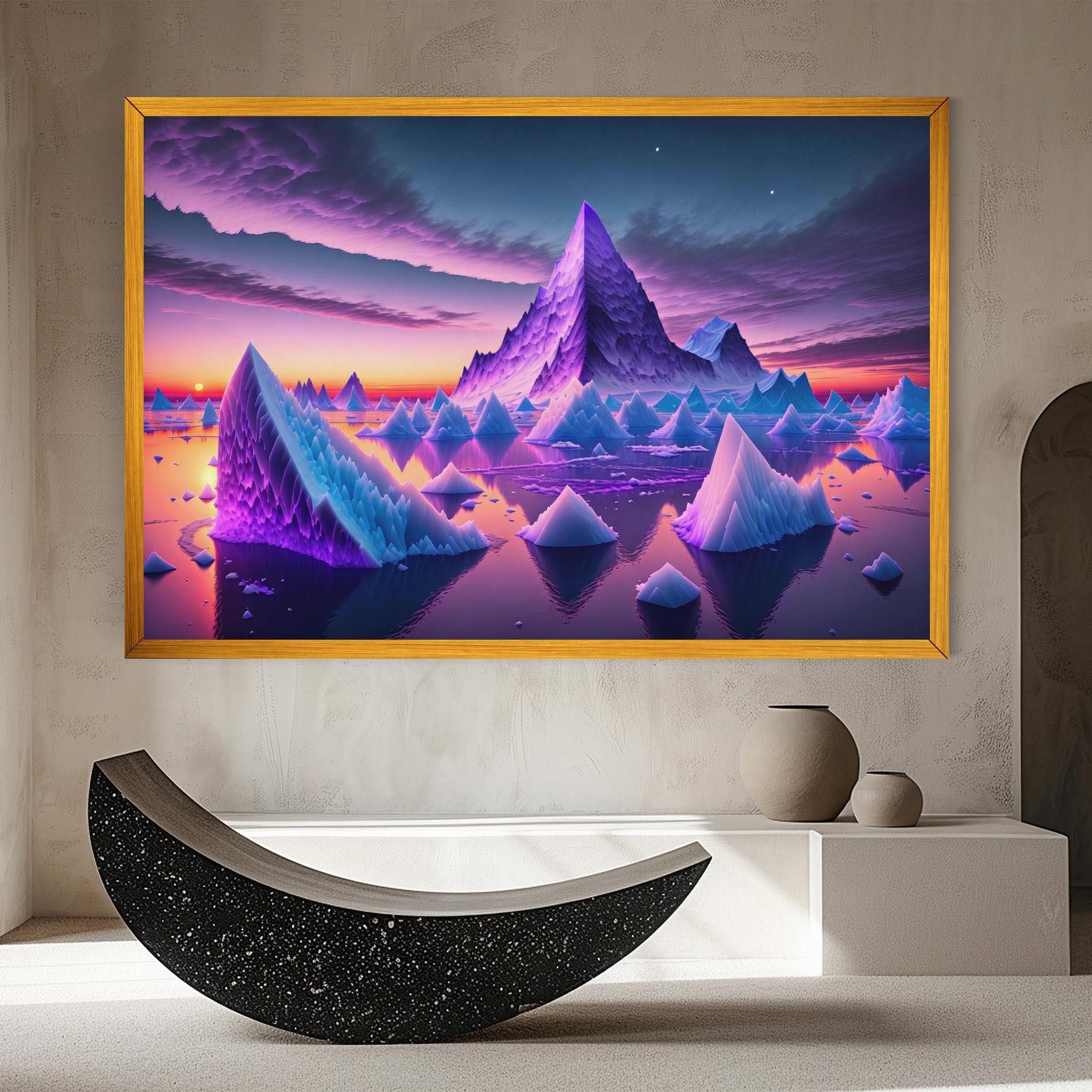 Leinwandbild Floating Iceberg mockup 8