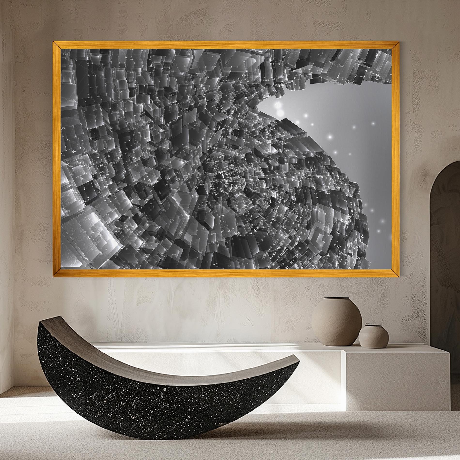 Leinwandbild Grey Shape View mockup 8