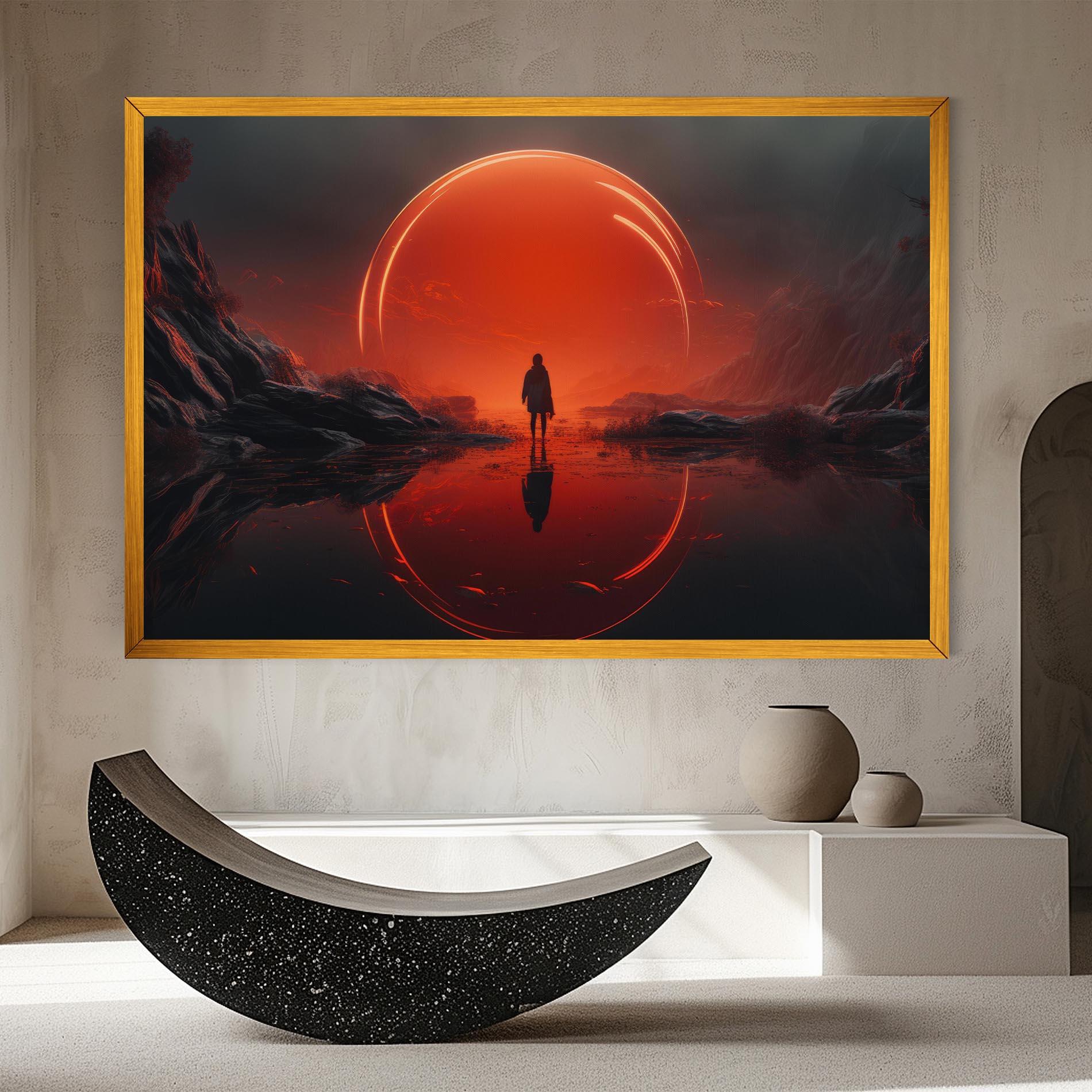 Leinwandbild Man Orange Orb mockup 8