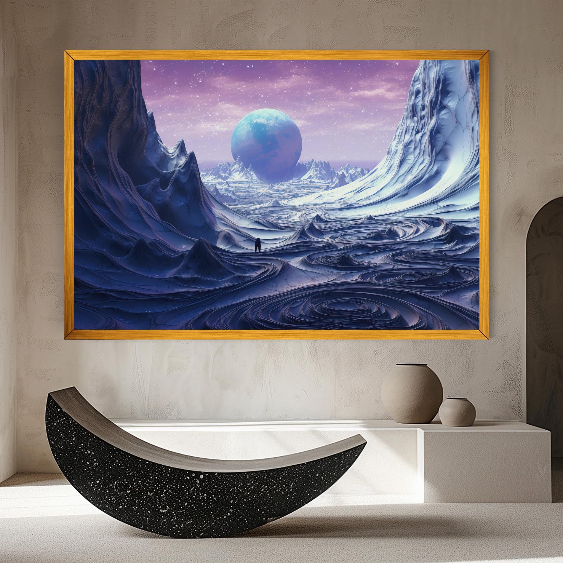 Snowy Landscape Art mockup 8